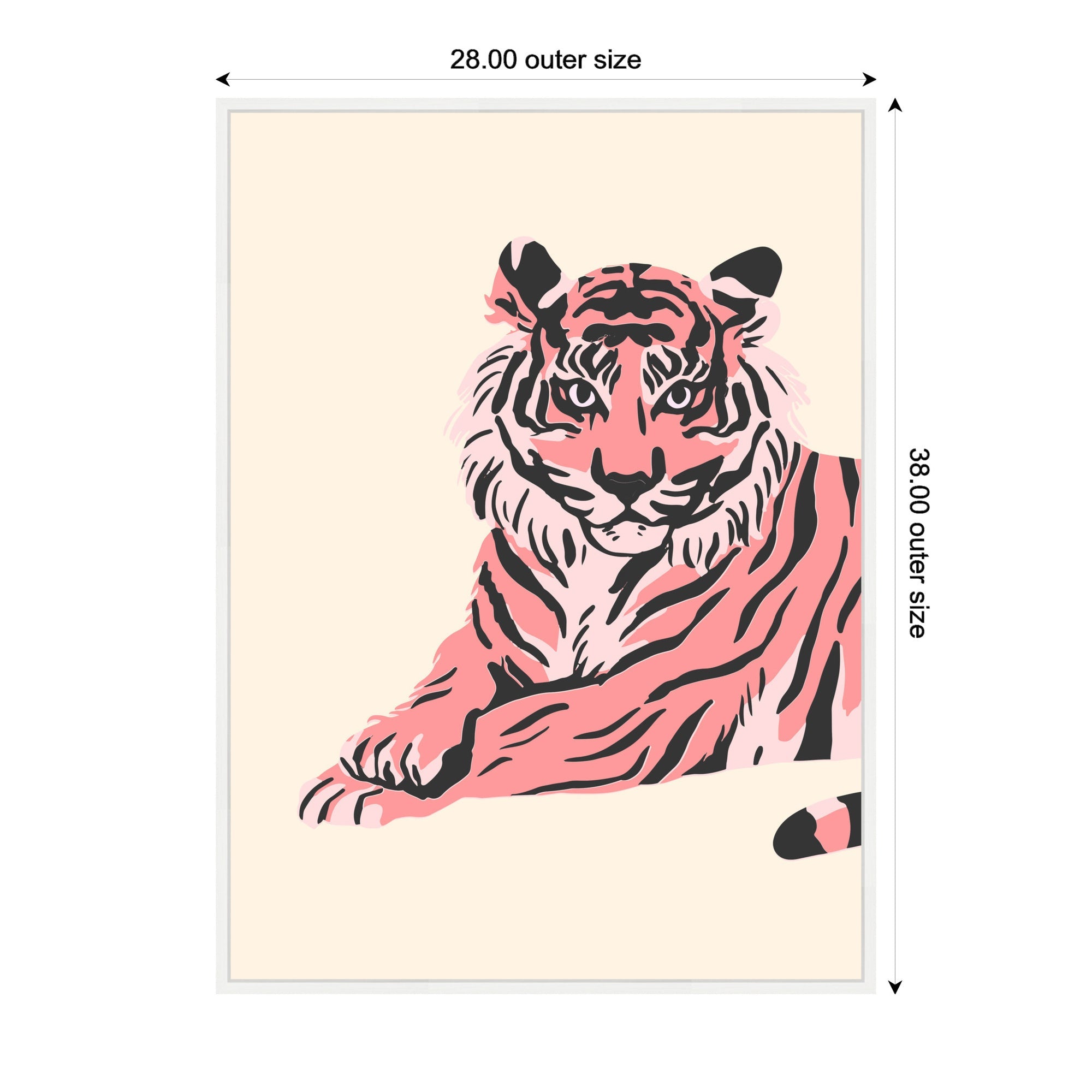 Sylvie Trendy Tiger Framed Canvas by Honey Island Studio