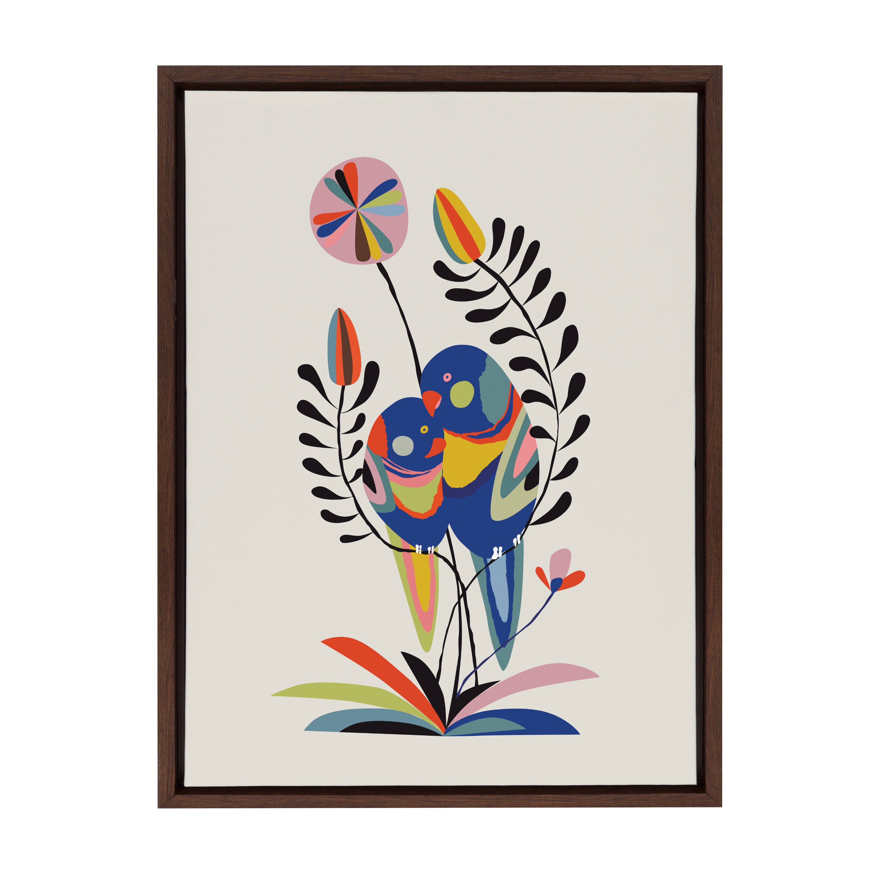 Sylvie Rainbow Lorikeet Framed Canvas by kateandlaurel - product image 11 for Resin Society