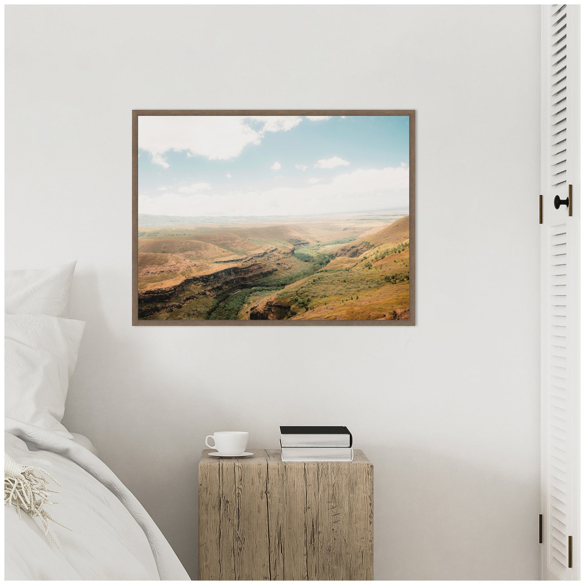 Sylvie Rolling Hills and Open Pastures Framed Canvas by Alicia Abla