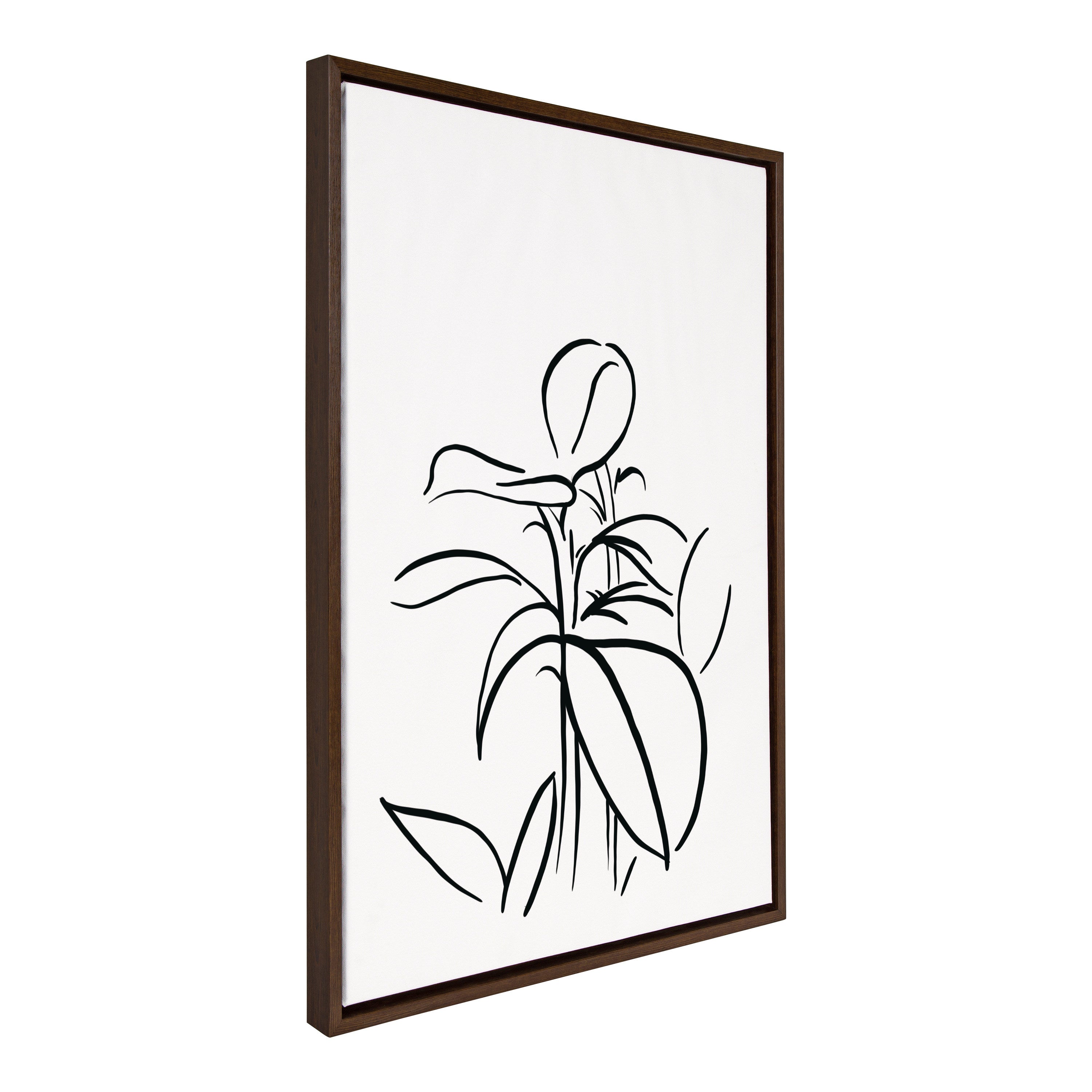 Sylvie Botanical Sketch Print No 1 Framed Canvas by The Creative Bunch by kateandlaurel - product image 2 for Resin Society