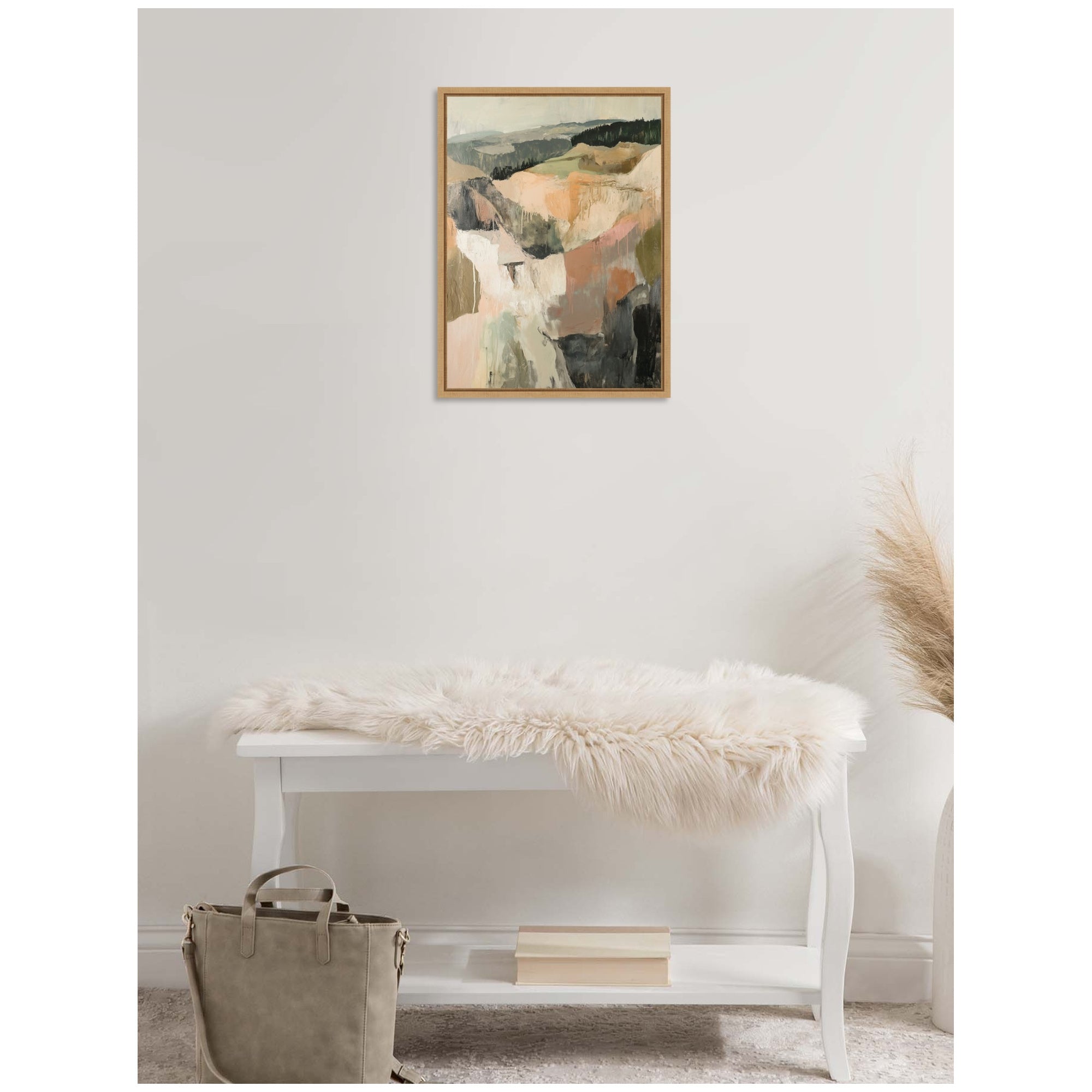 Sylvie Tonal Mountains I Framed Canvas by Amy Lighthall