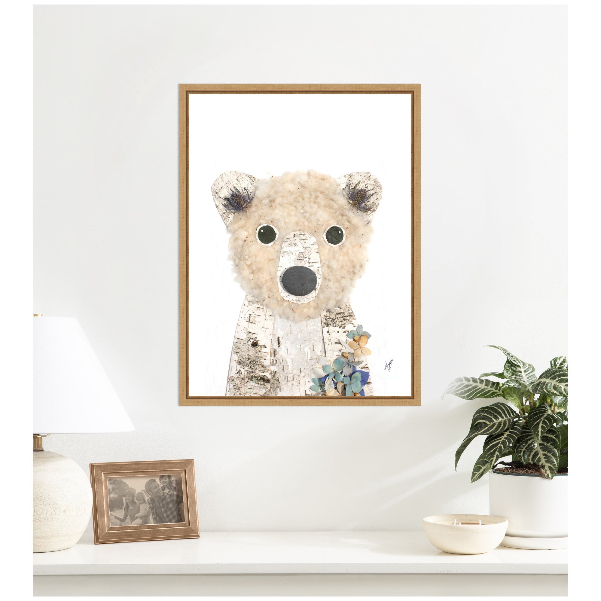 Polar Bear by Madeline Jeppesen Framed Canvas Wall Art Print