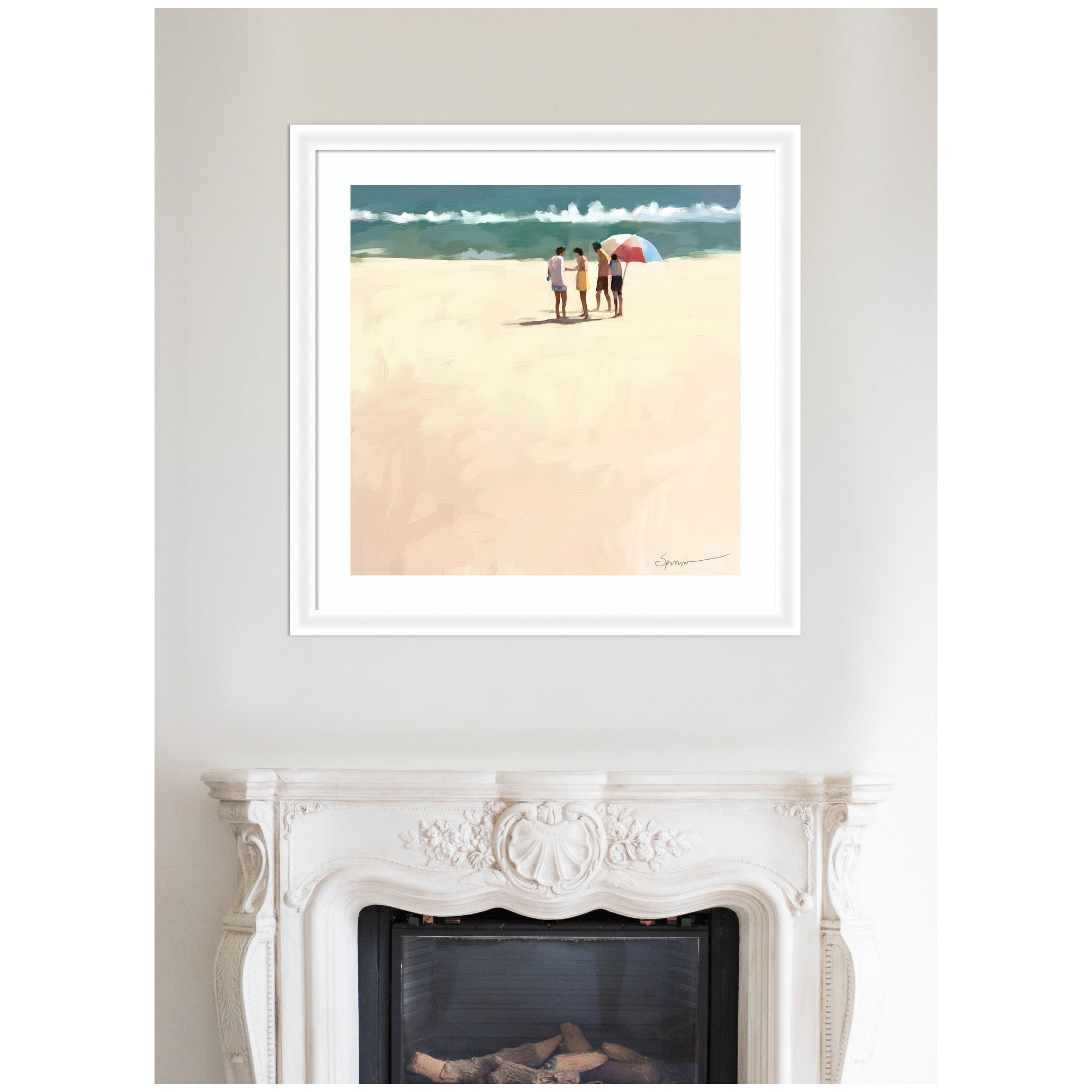 Afternoon Meet Up by Mary Sparrow Framed Wall Art Print