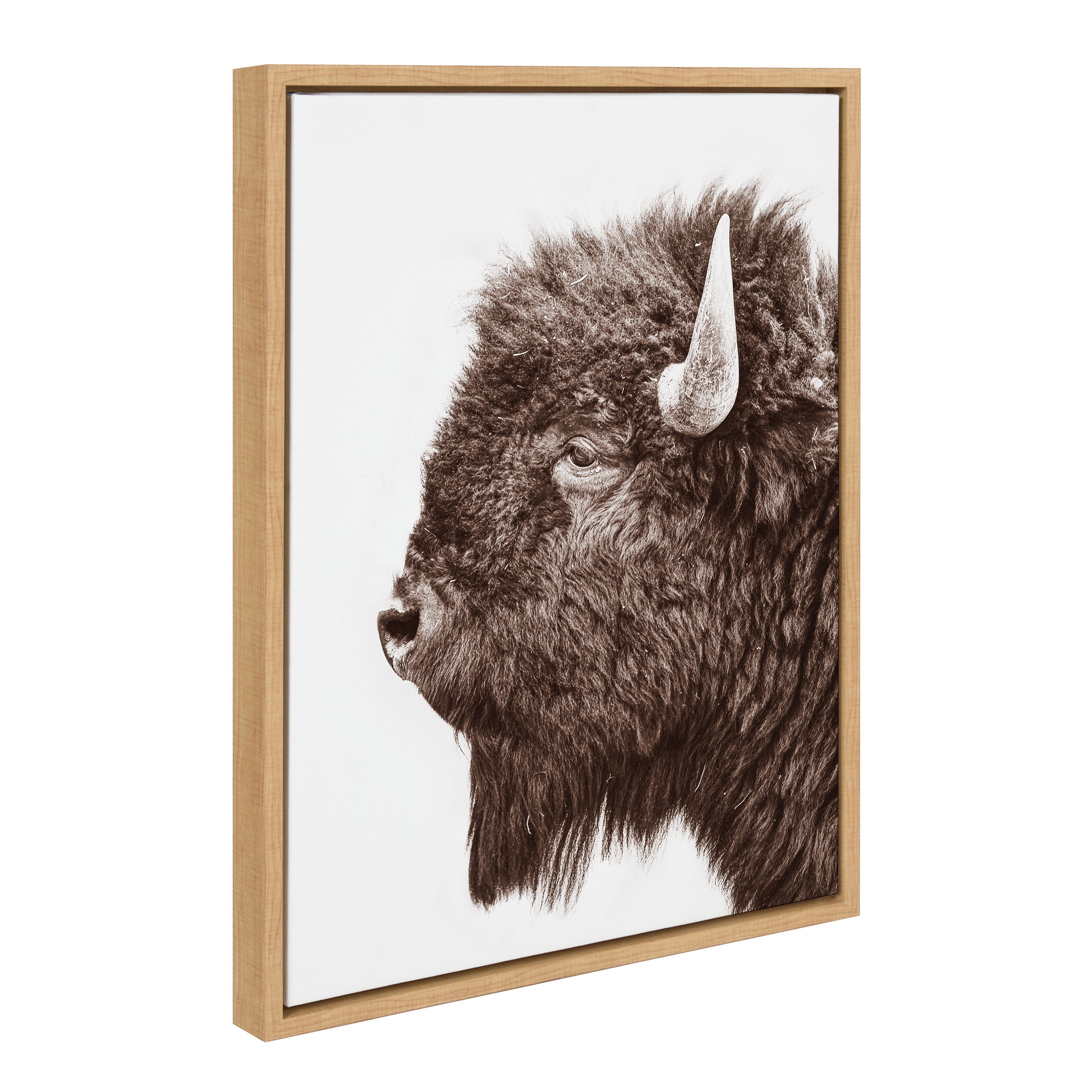 Sylvie Bison Profile Framed Canvas by Amy Peterson Art Studio