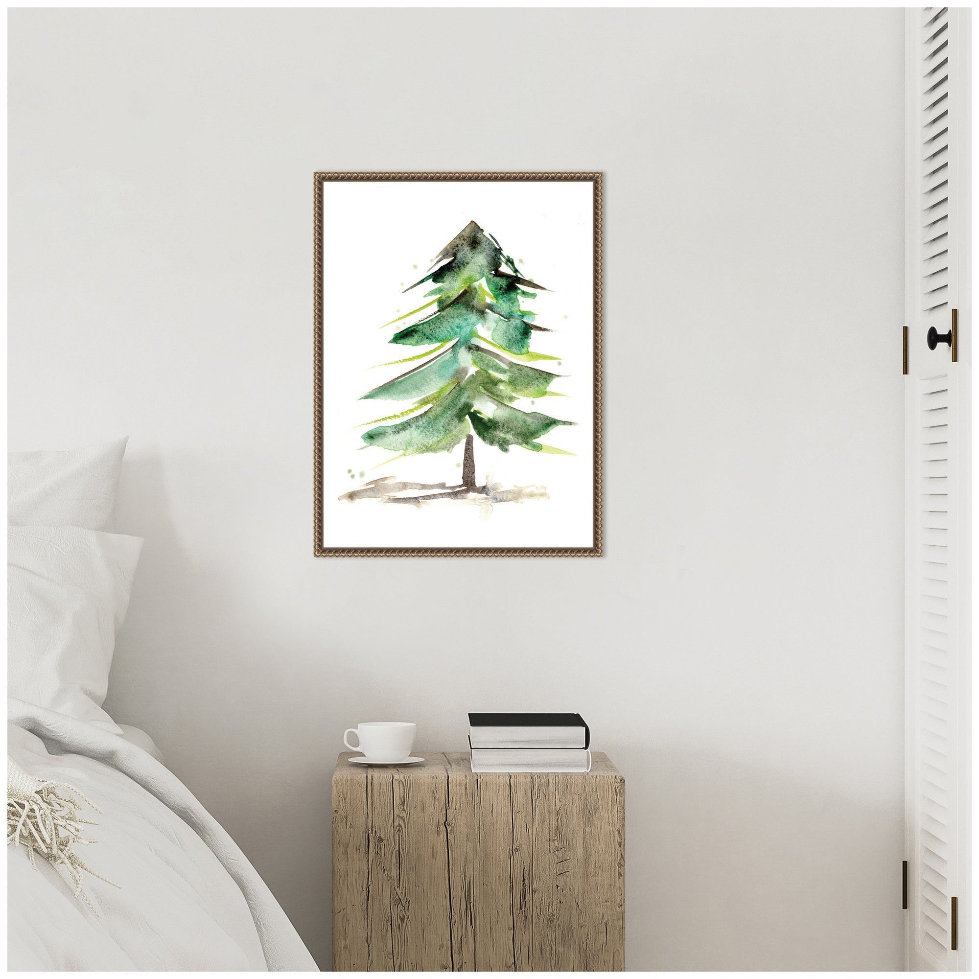 Sylvie Winter Spruce Framed Canvas by Xizhou Xie