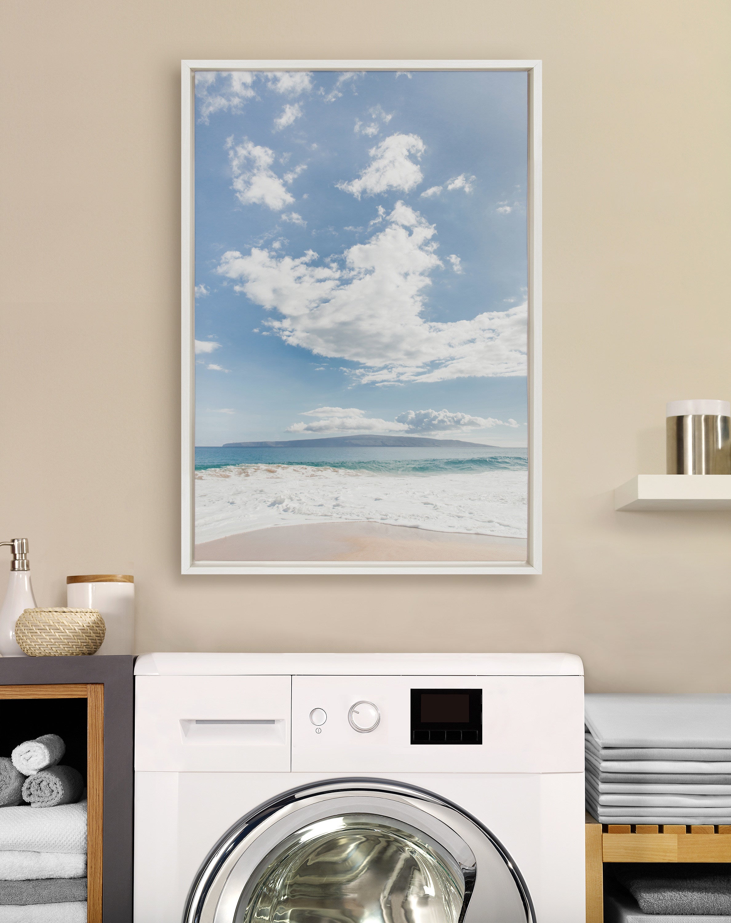 Sylvie Beach Framed Canvas by Alicia Abla by kateandlaurel - product image 16 for Resin Society