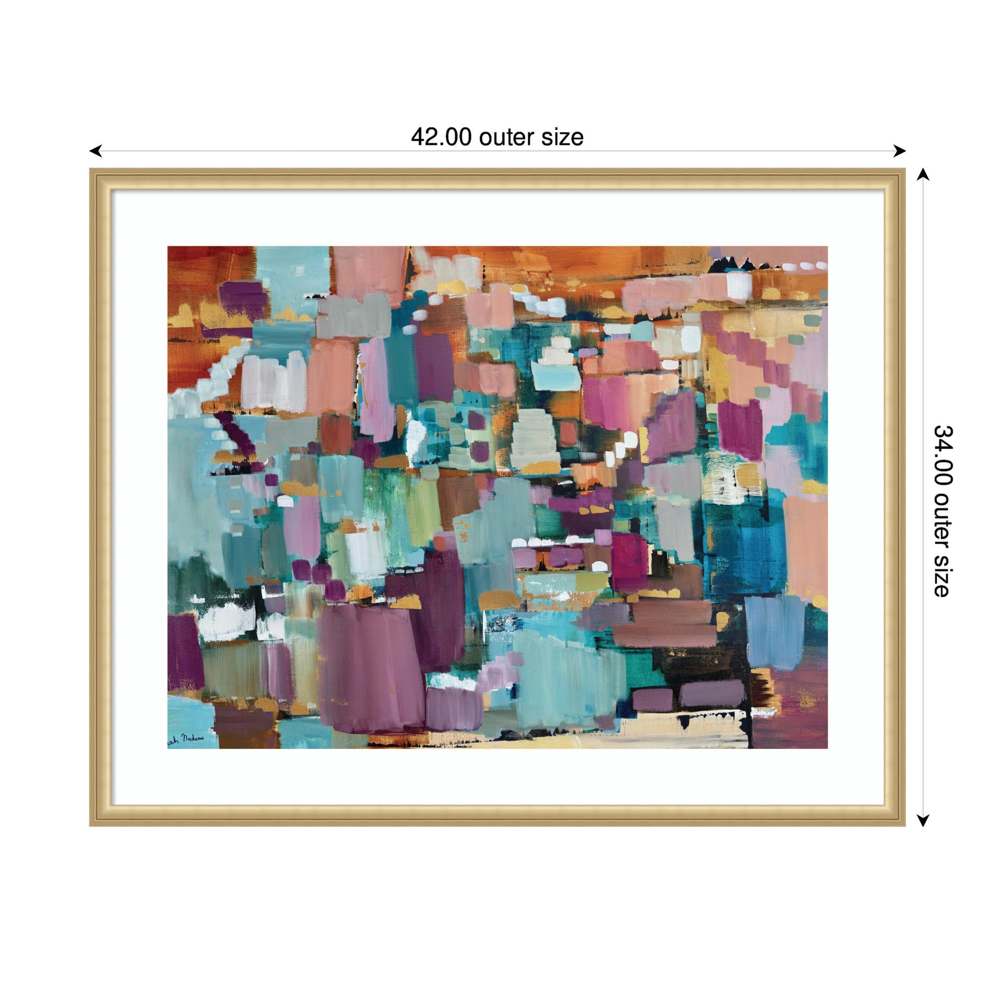 Framed Art Gemstones in Jewel Tones by Leah Nadeau