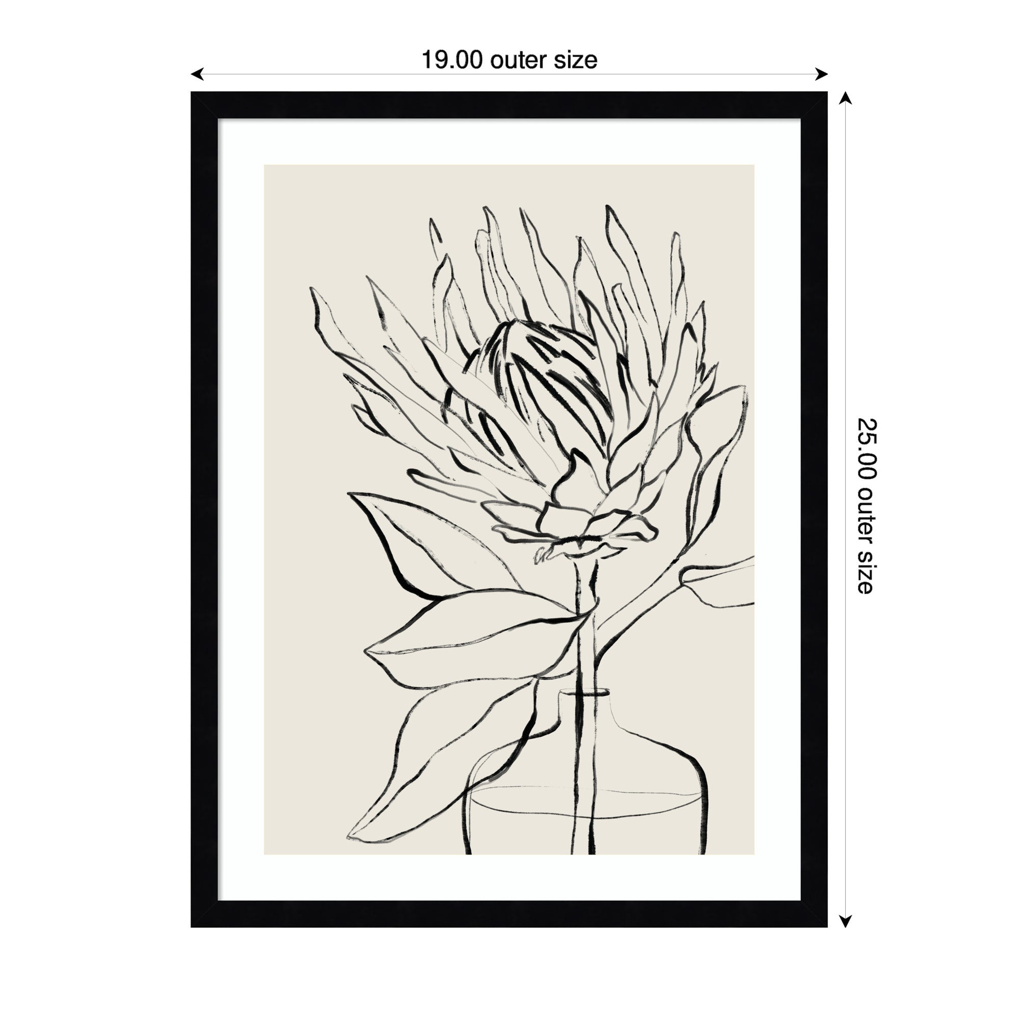 SB Protea Sketch No.
1 by Sara Berrenson Framed Wall Art Print