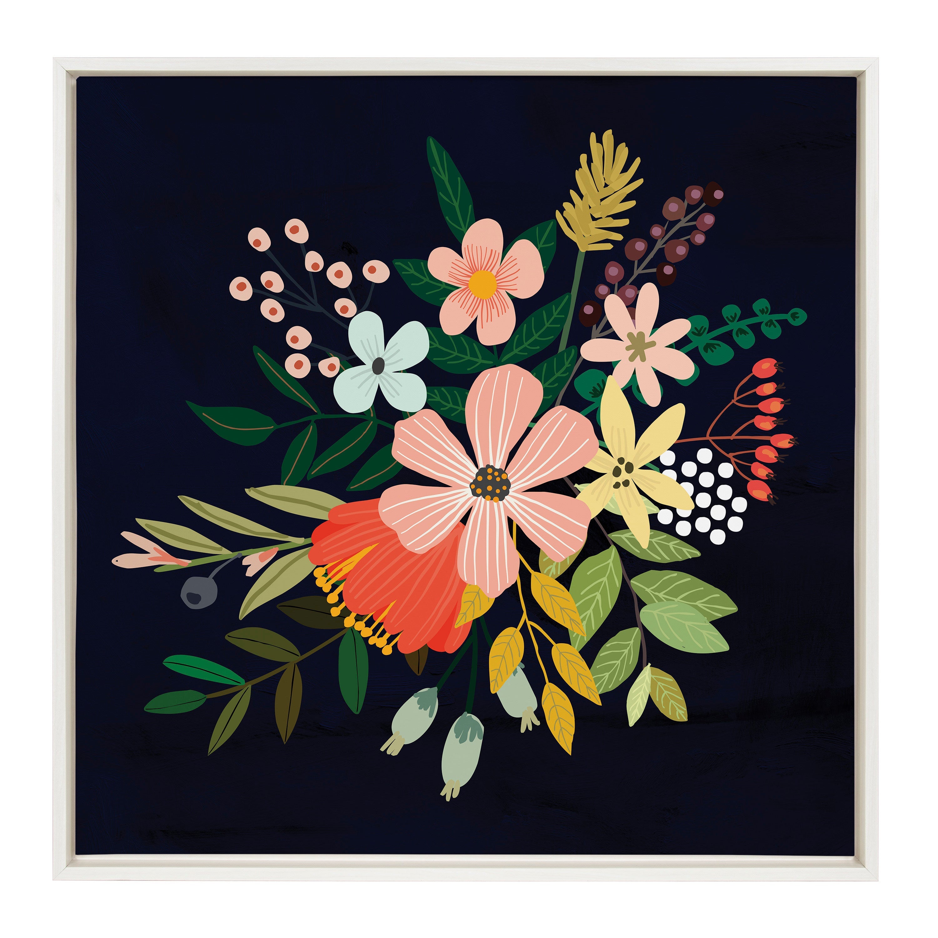Sylvie Floralis C Framed Canvas