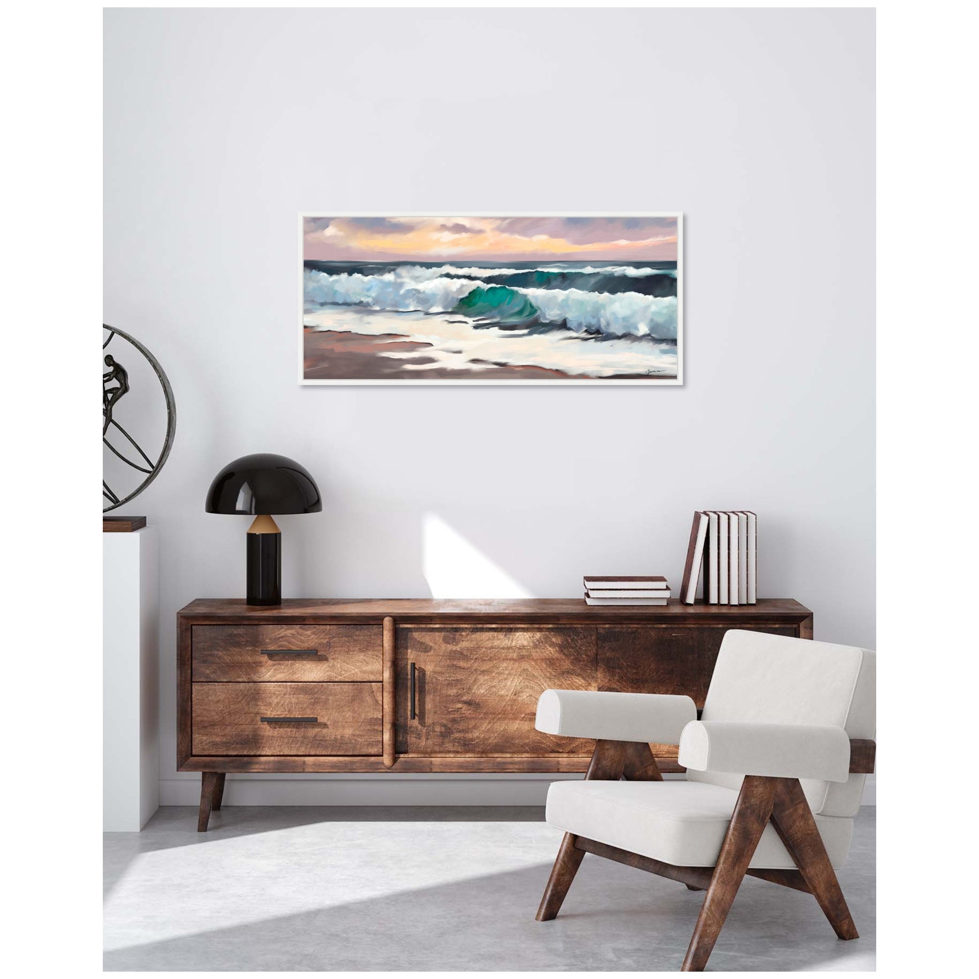 Sylvie Roll Tide Framed Canvas by Mary Sparrow