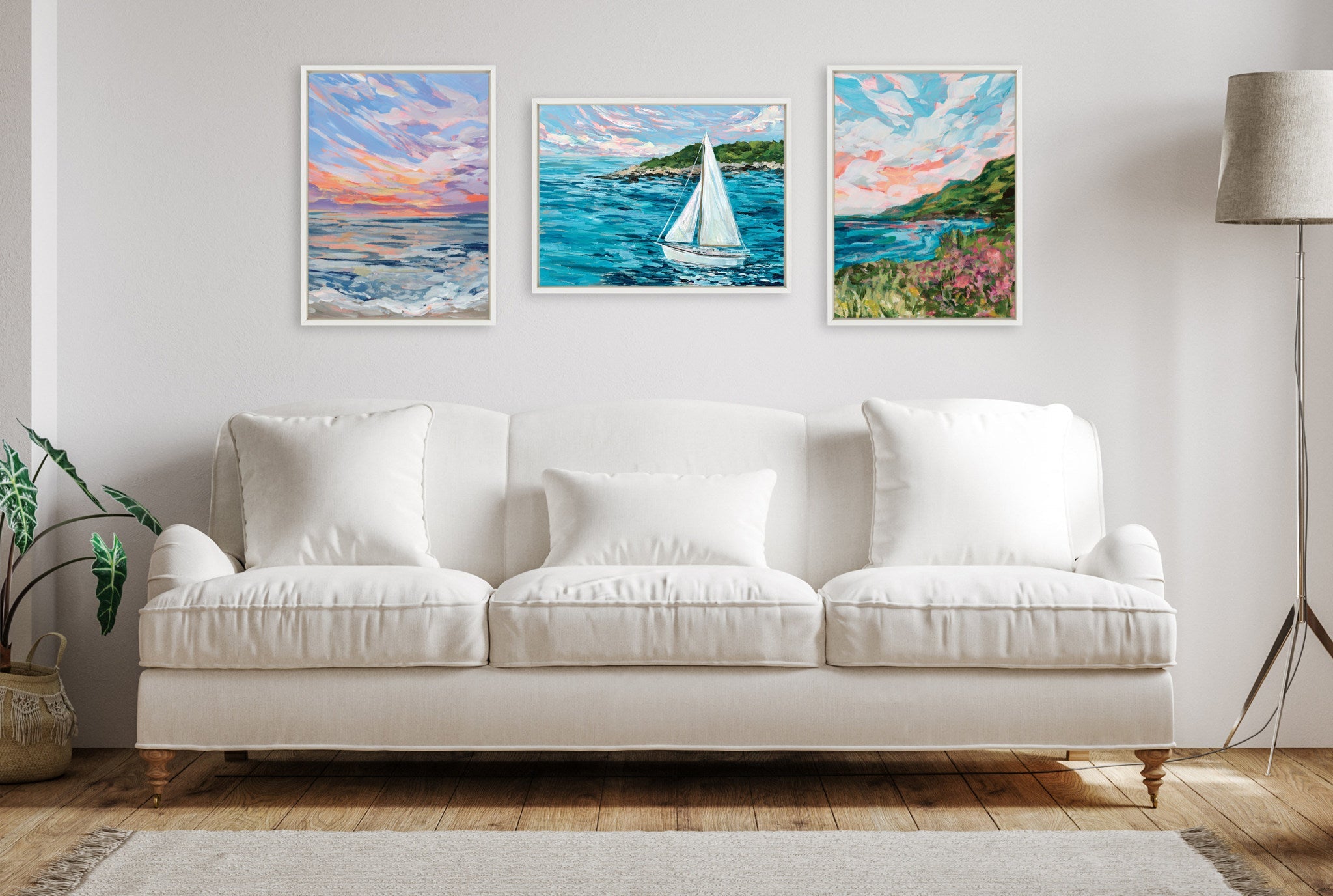 Sylvie Marthas Vineyard Framed Canvas by Emily Kenney