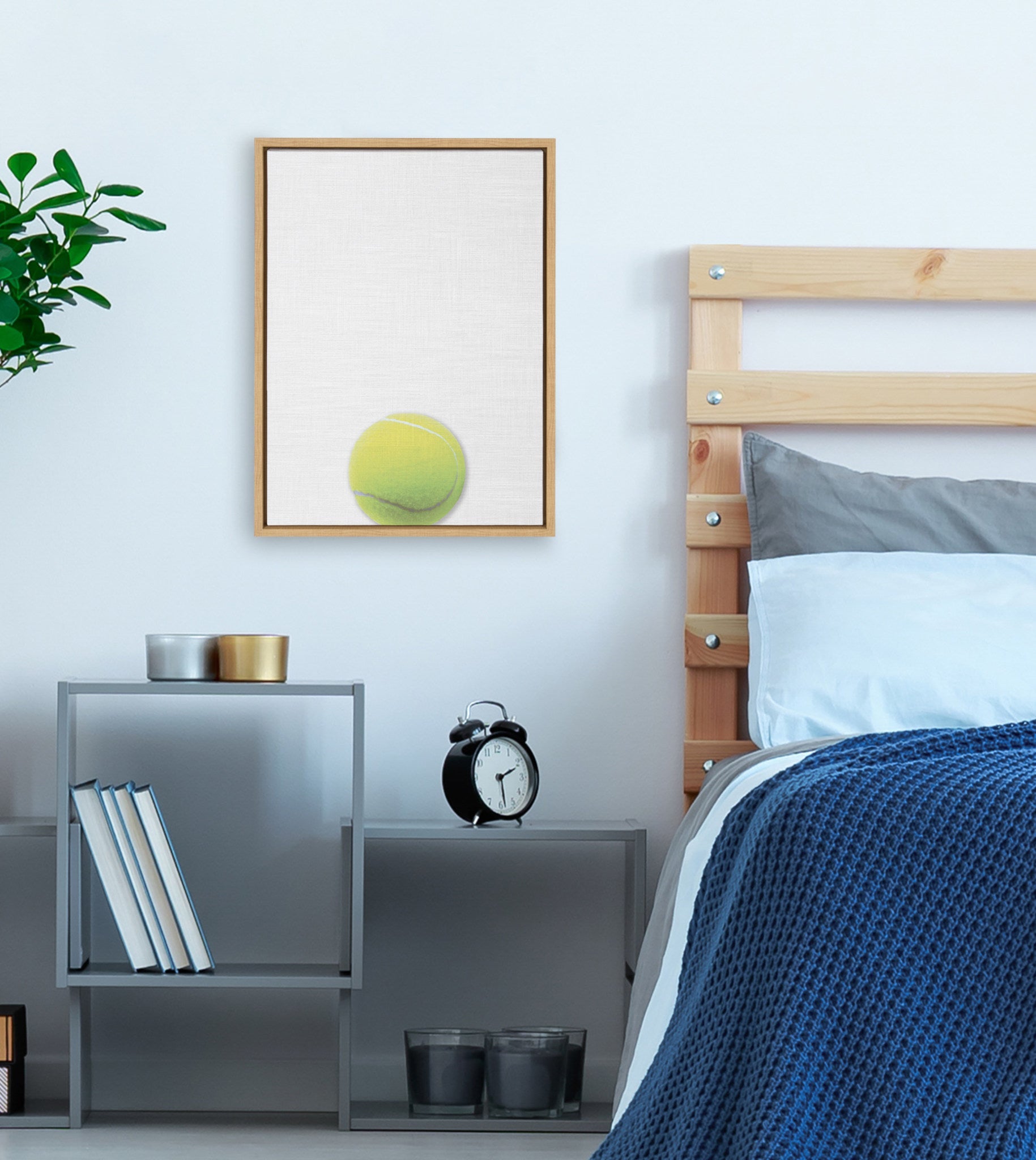 Sylvie Color Tennis Ball Portrait Framed Canvas, Natural 18x24 by kateandlaurel - product image 7 for Resin Society