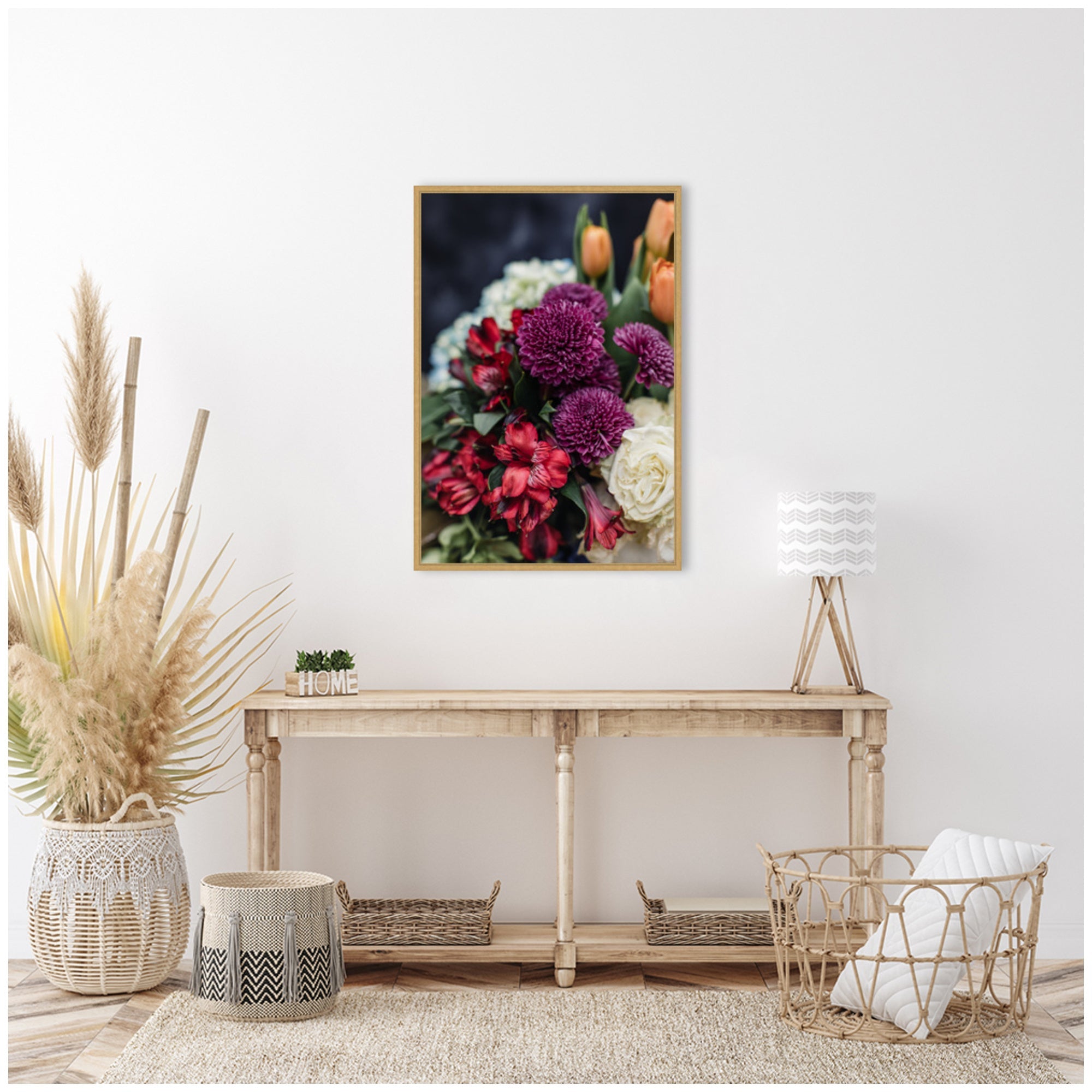 Sylvie Wine Bouquet Framed Canvas by Alicia Abla