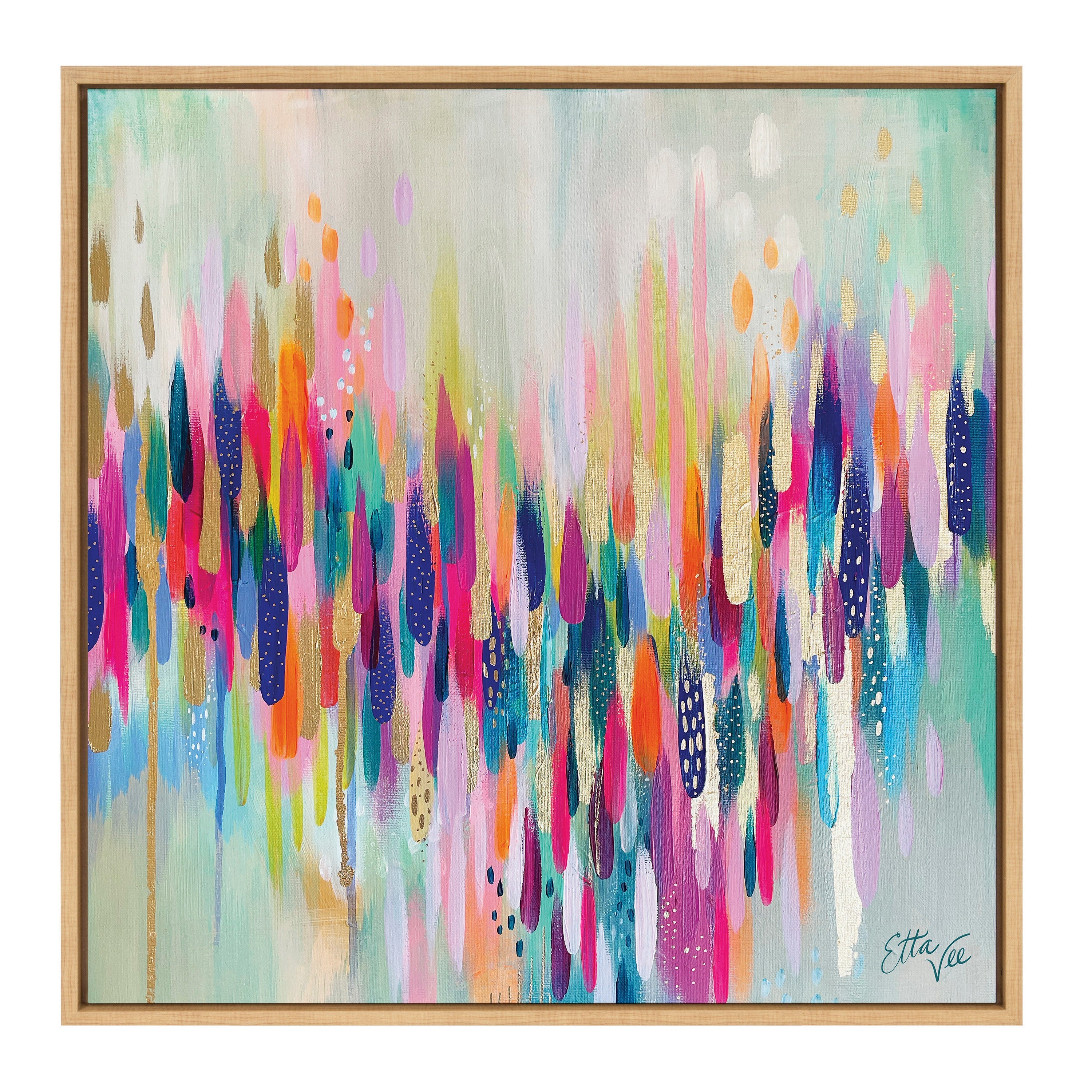 Sylvie Brushstroke 154 Framed Canvas by Jessi Raulet of Ettavee