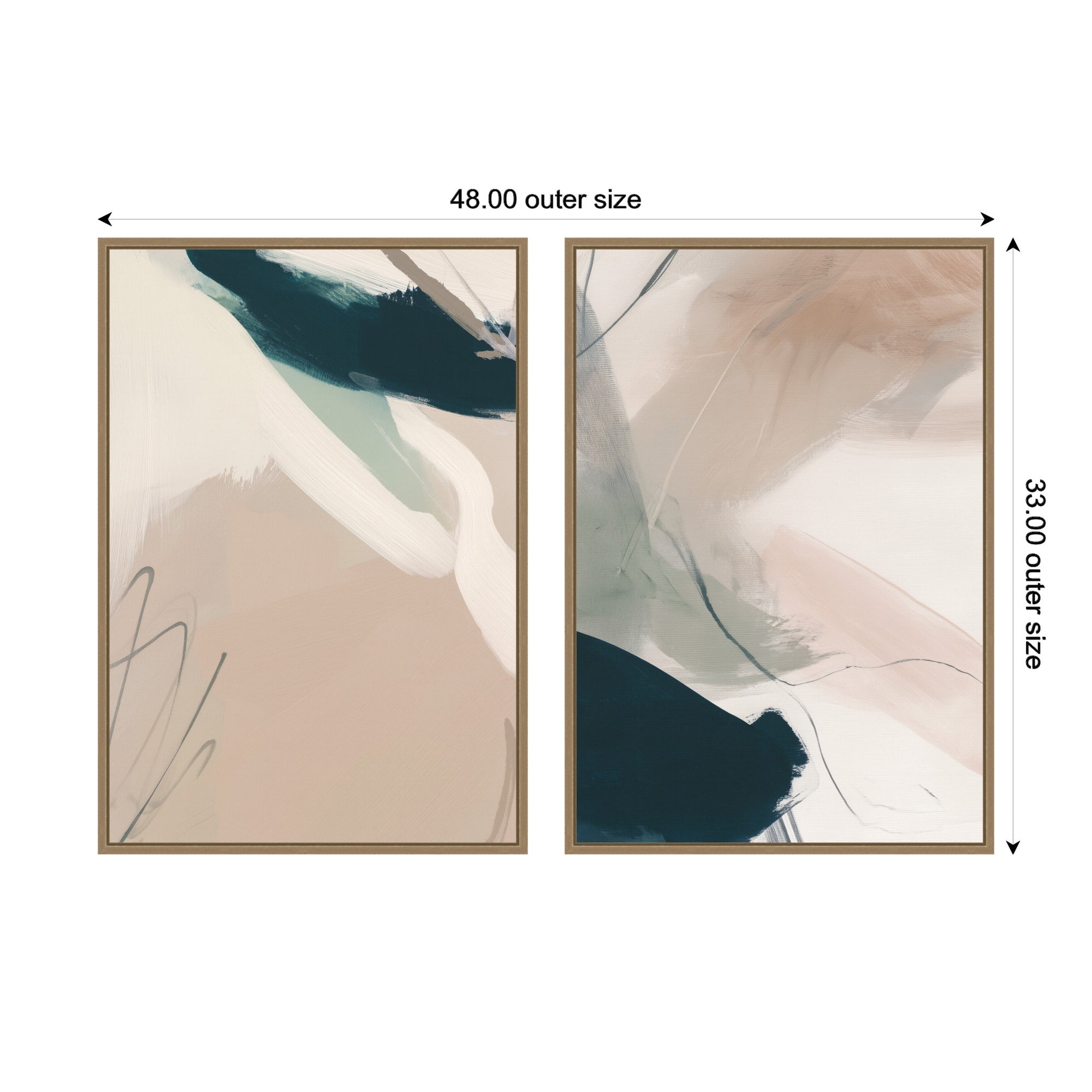 Marks No.
1 & No.
2 2 Piece Framed Canvas Wall Art Set by Amy Lighthall