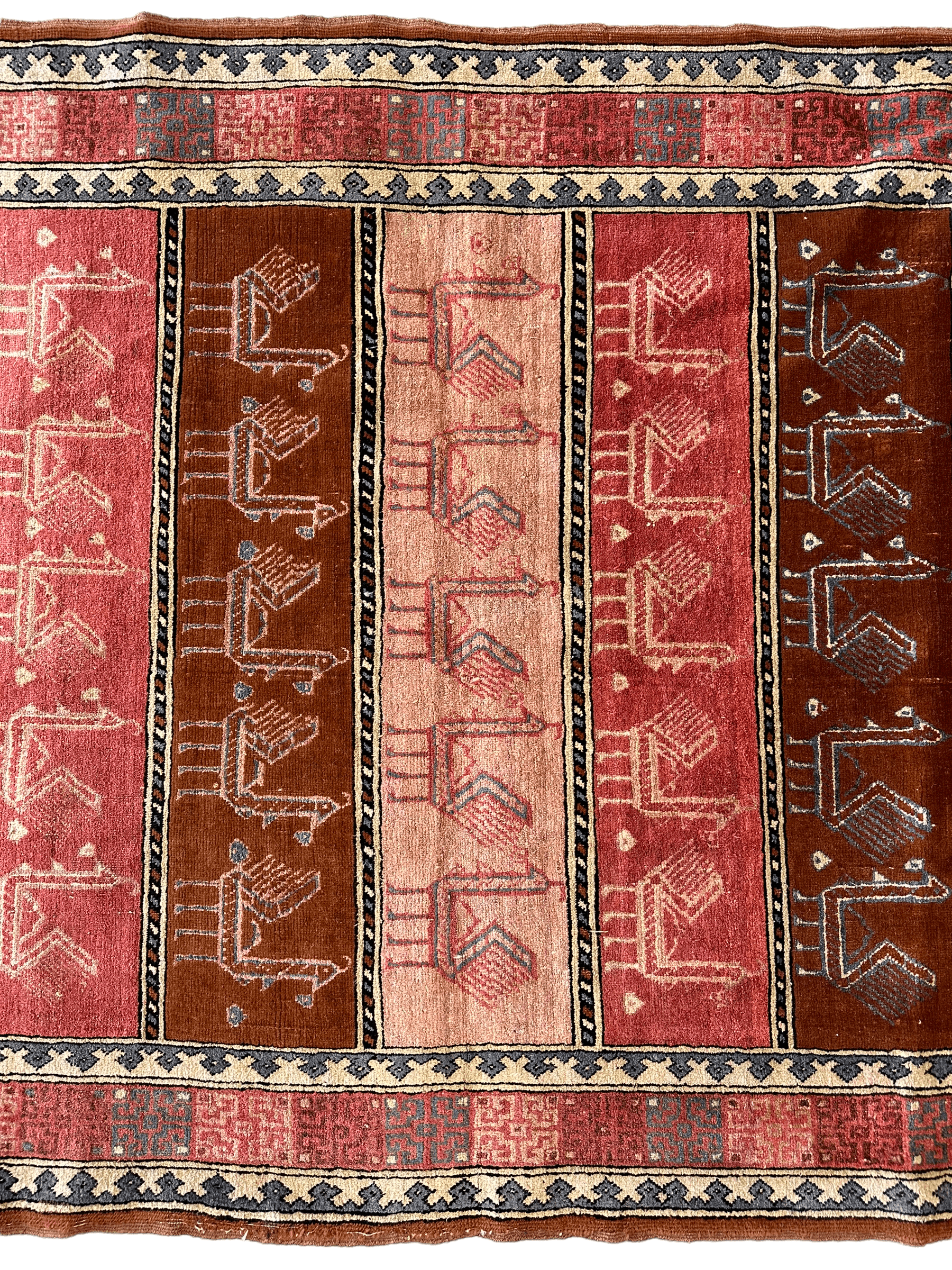 Decorative Silk Afghani Rug mid 20th Century 3’10”X5’10” by Rugistan - product image 7 for Resin Society
