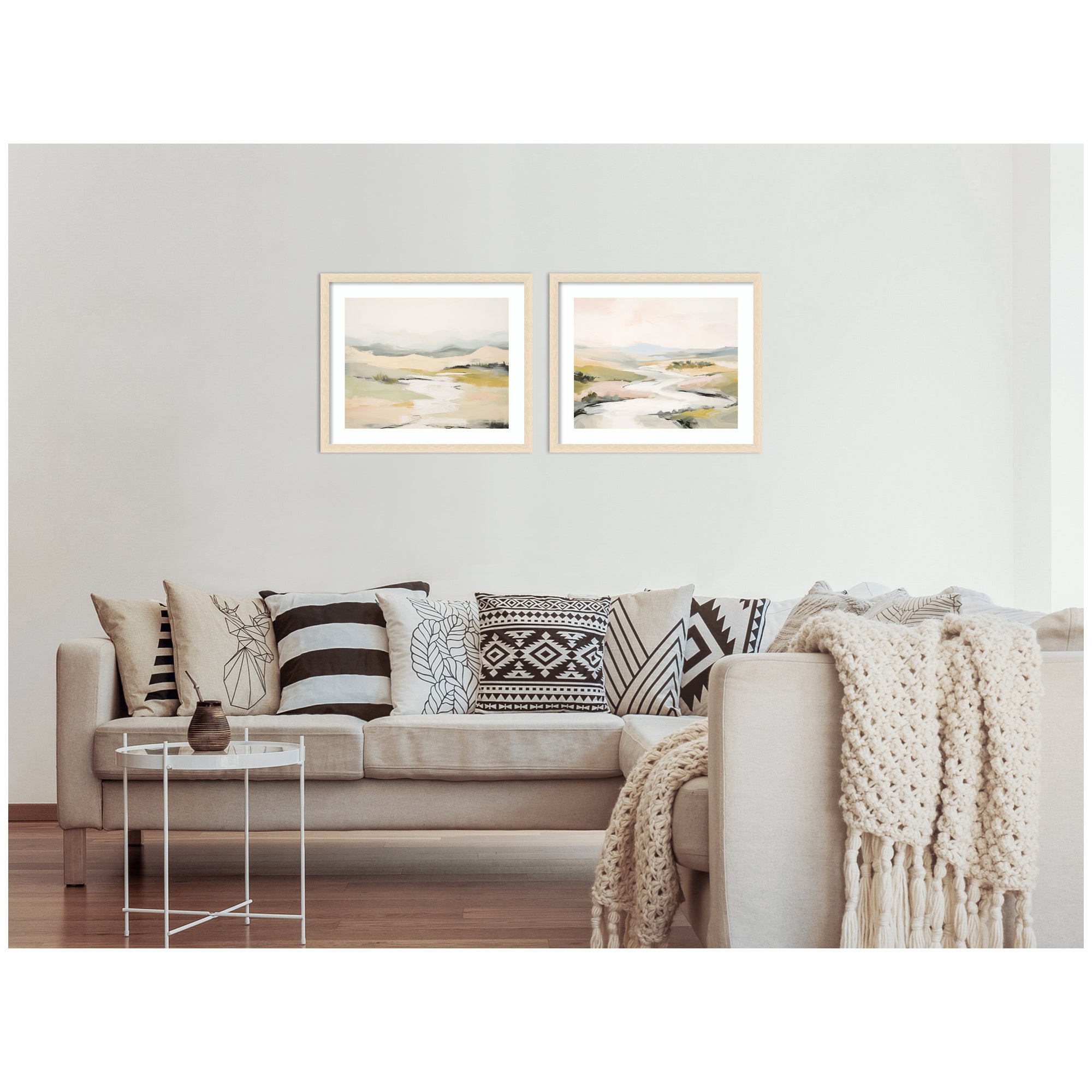 Tranquil Landscape No.
1 & No.
2 2 Piece Framed Wall Art Print Set by Amy Lighthall
