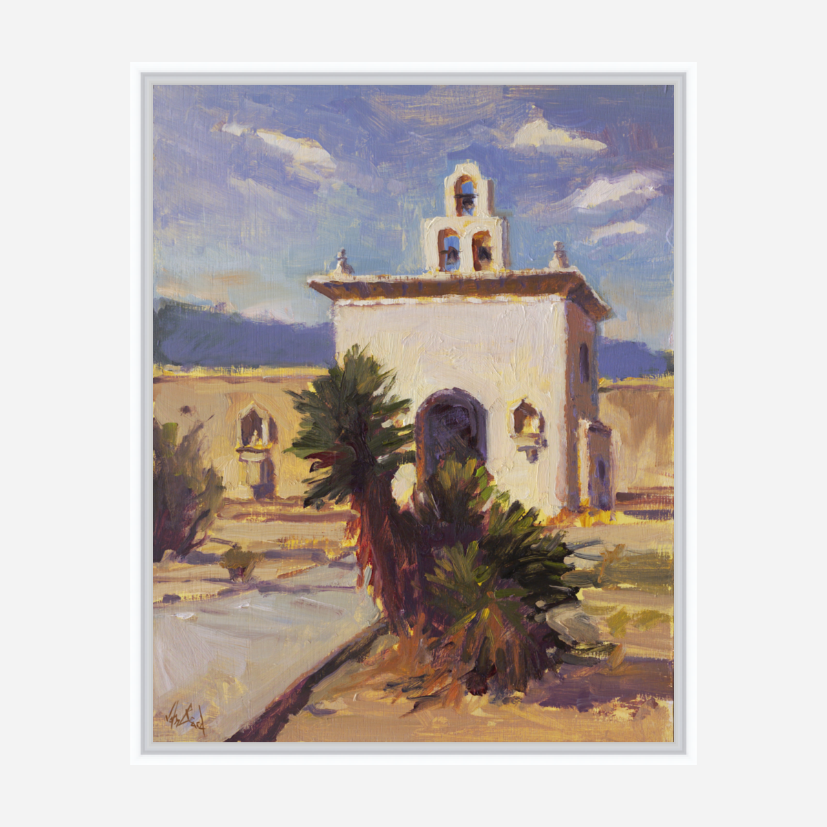 Desert Chapel Artist Enhanced Canvas Print