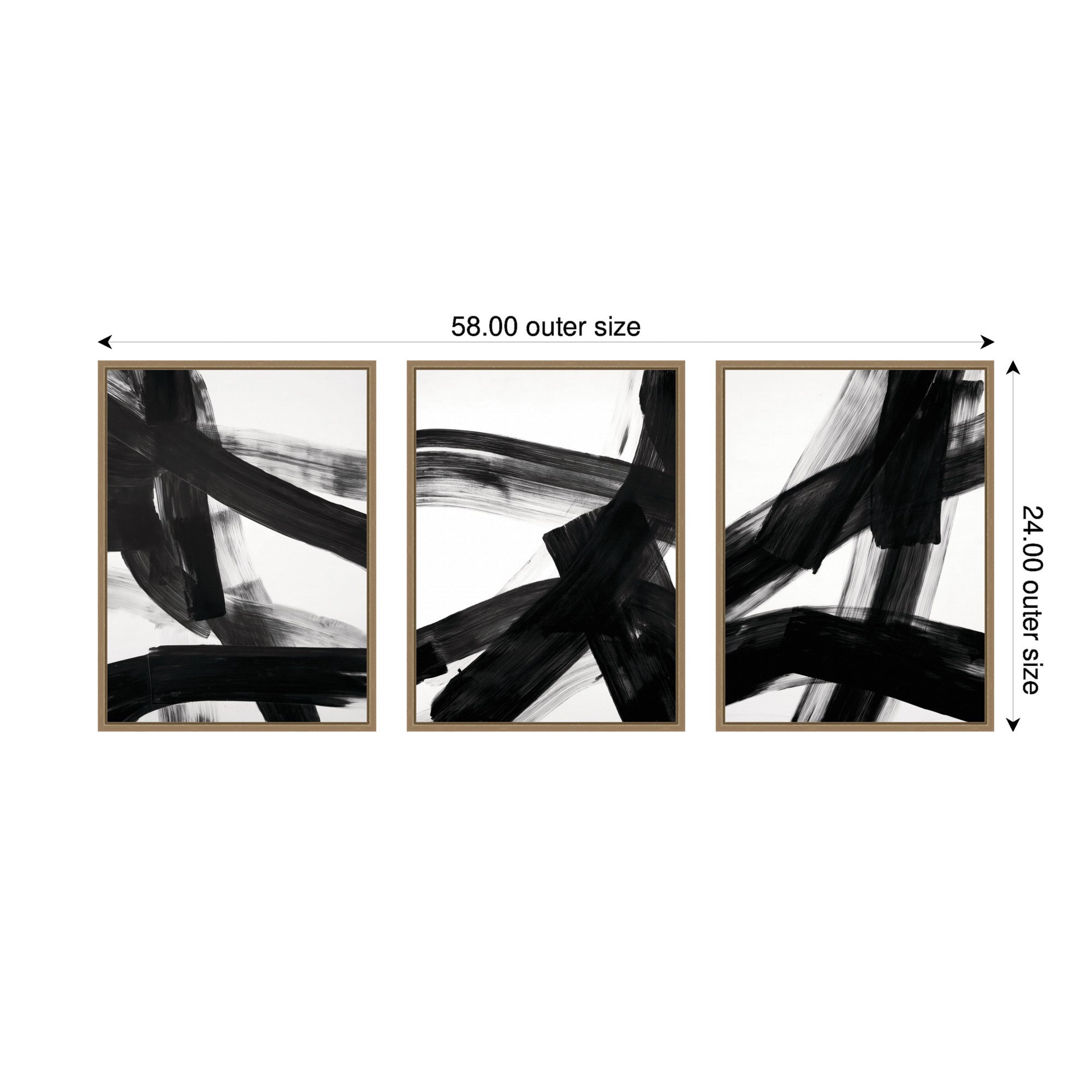 Black Mark No.
1, No.
2, & No.
3 3 Piece Framed Canvas Wall Art Set by Amy Lighthall