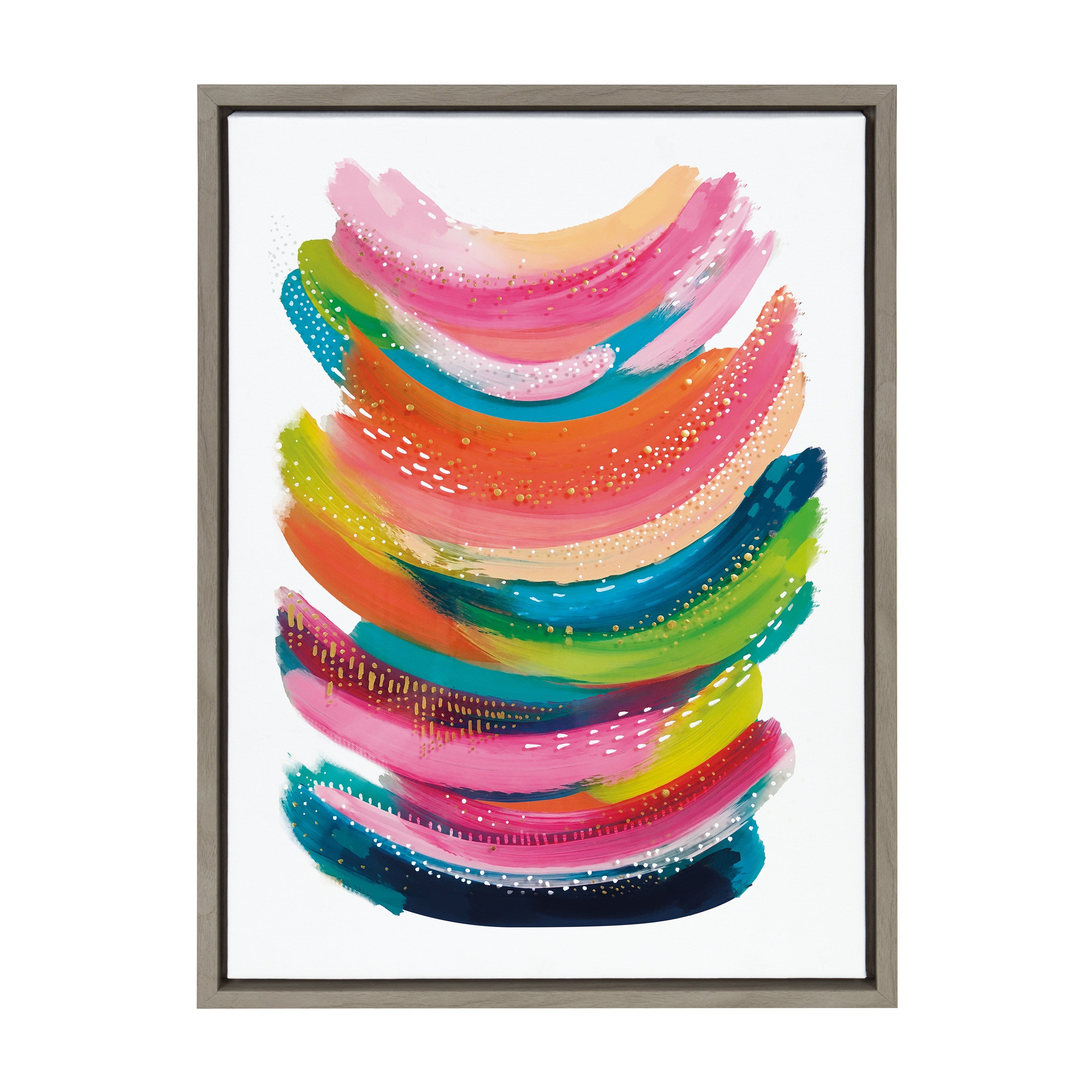 Sylvie Bright Abstract Framed Canvas