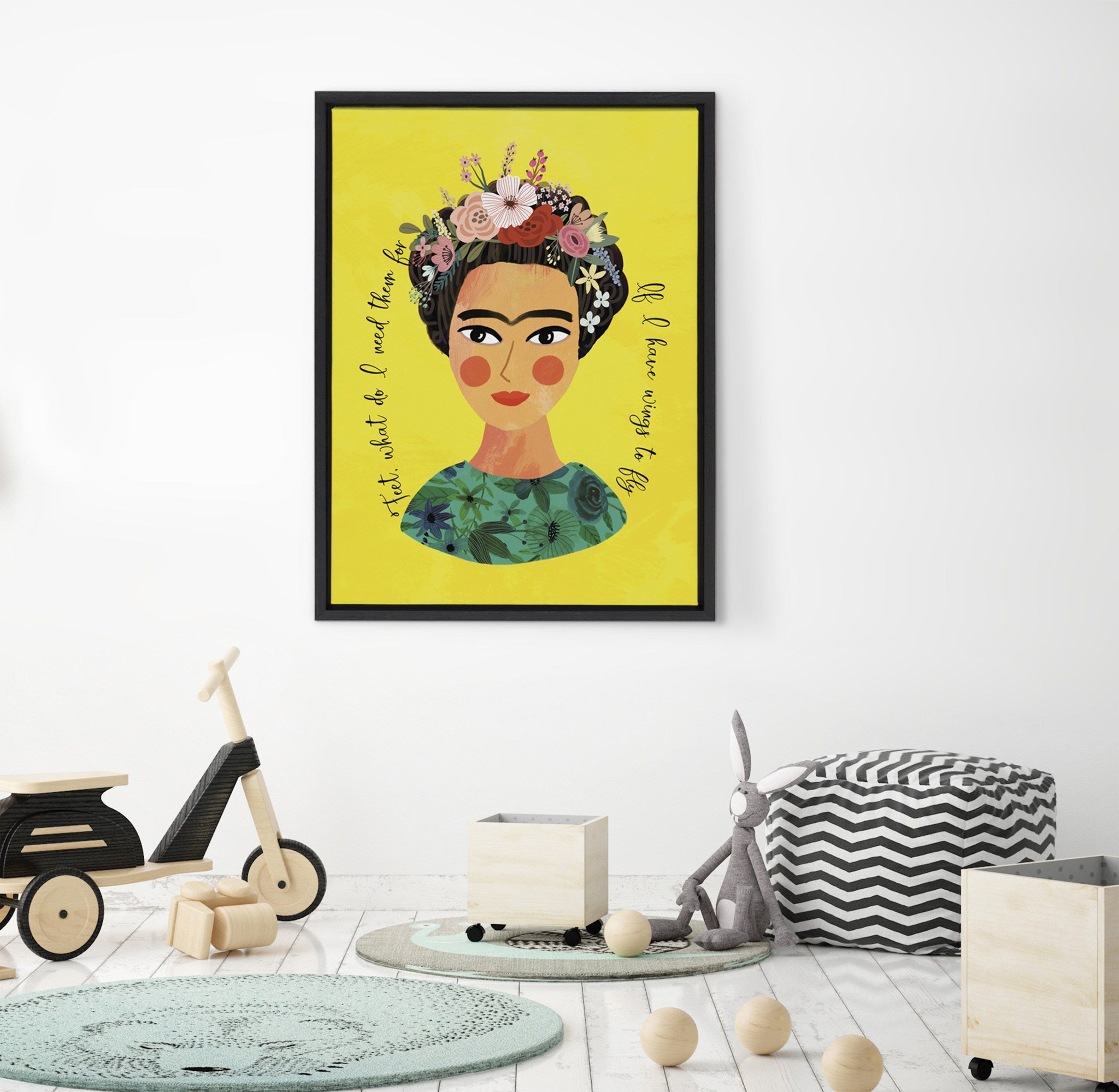Sylvie Frida Framed Canvas By Mia Charro by kateandlaurel - product image 6 for Resin Society
