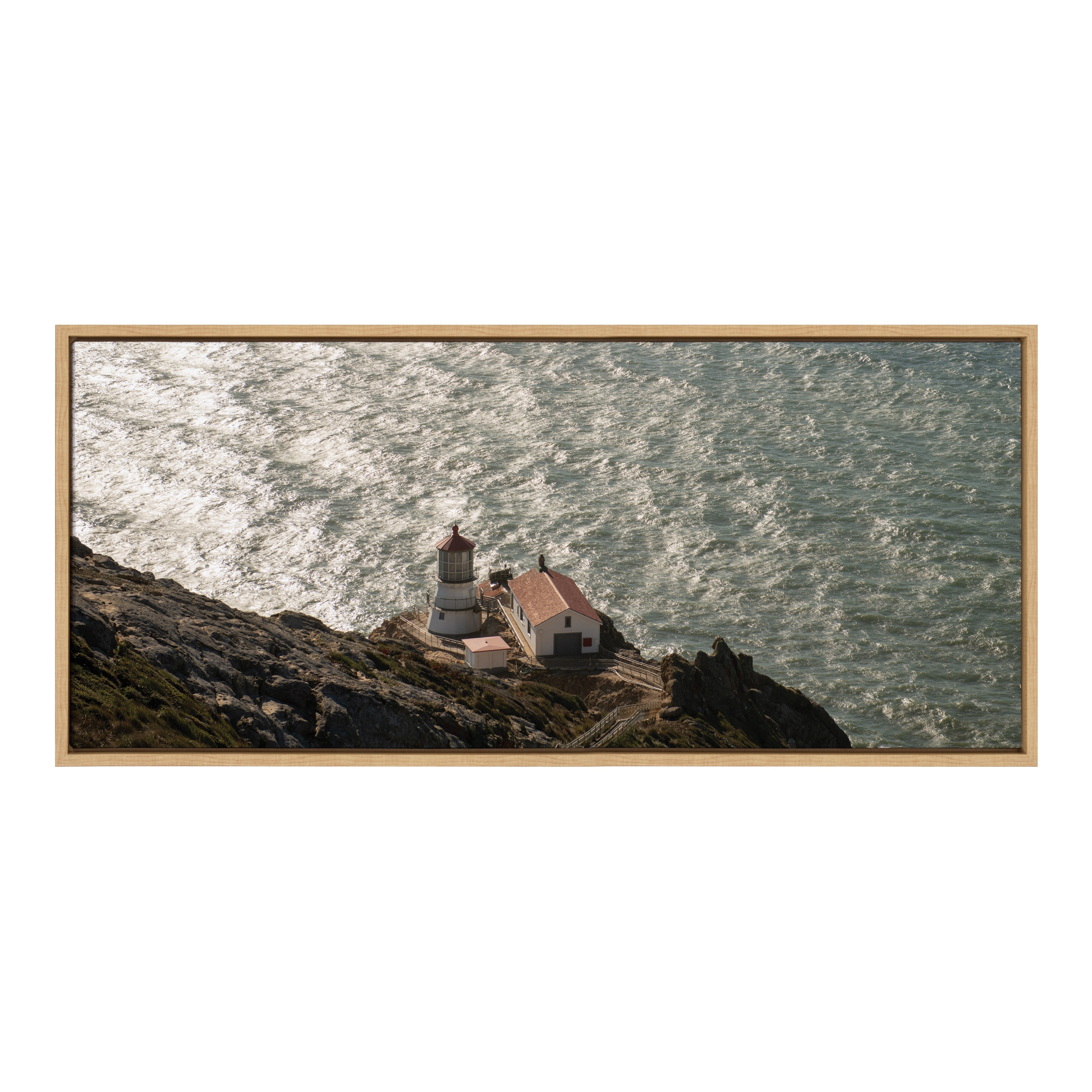 Sylvie Point Reyes Lighthouse No 1 Framed Canvas by Crystal Lynn Collins