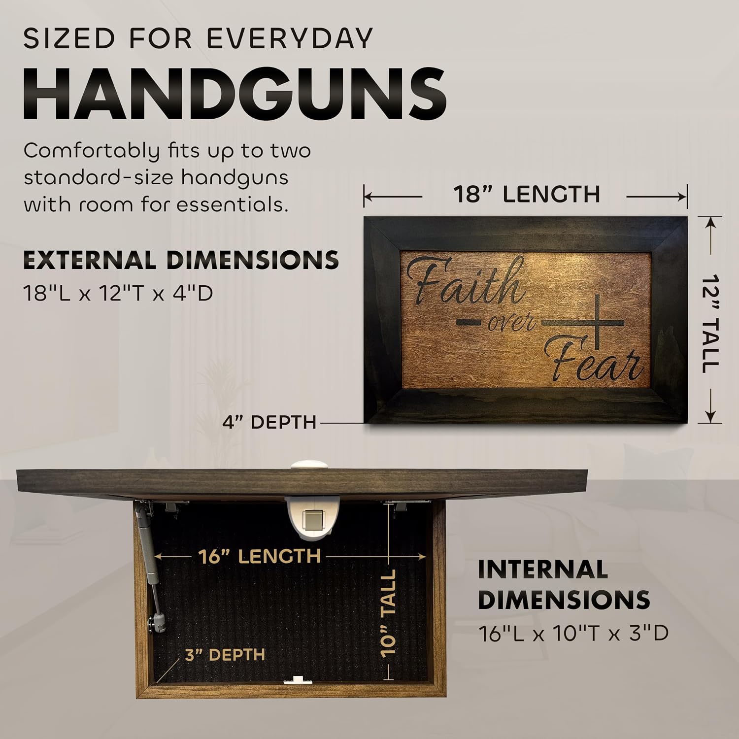 Hidden Gun Storage Cabinet by Bellewood Designs - product image 6 for Resin Society