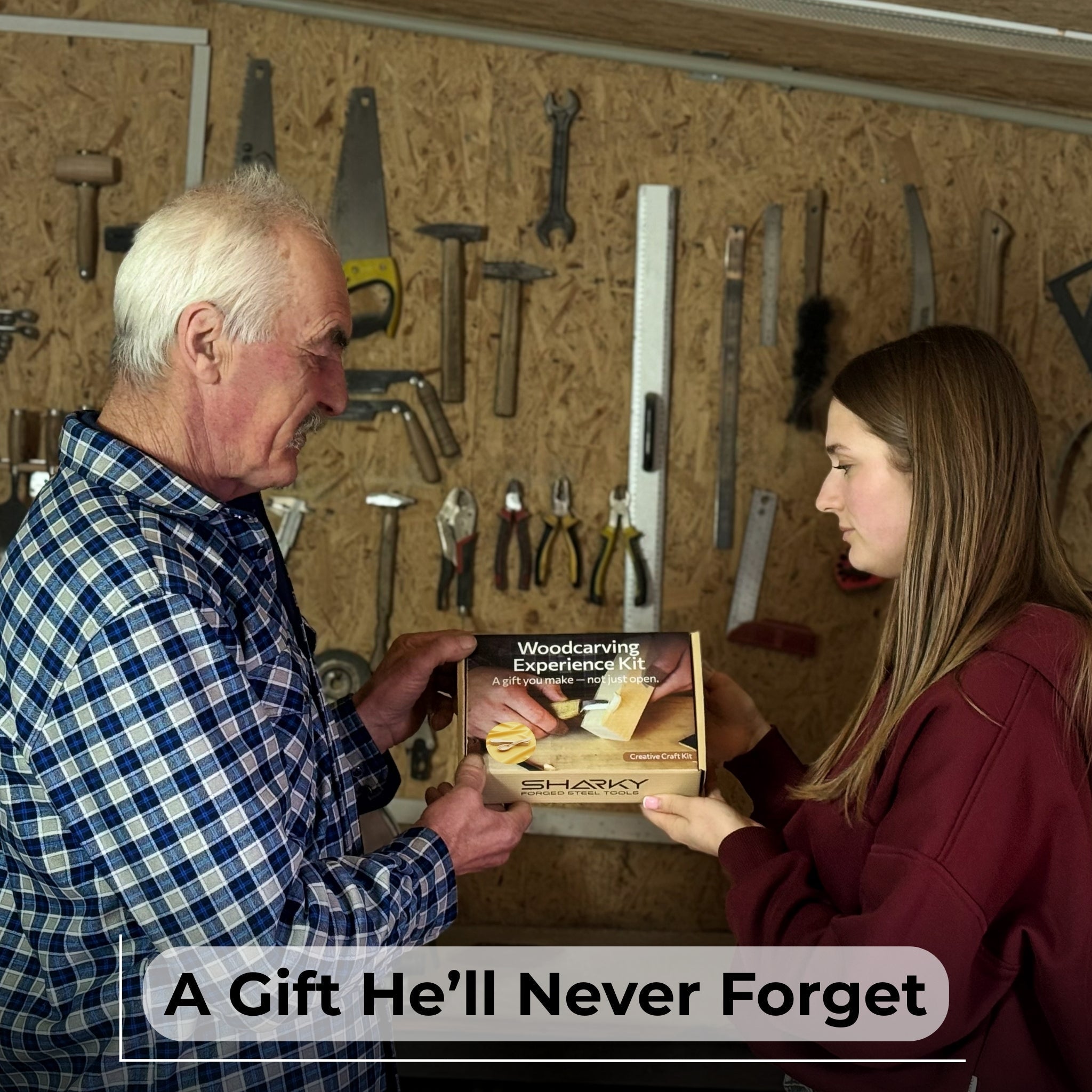 DIY 2-Piece Spoon Carving Kit for Beginners with wood blanks and carving tools