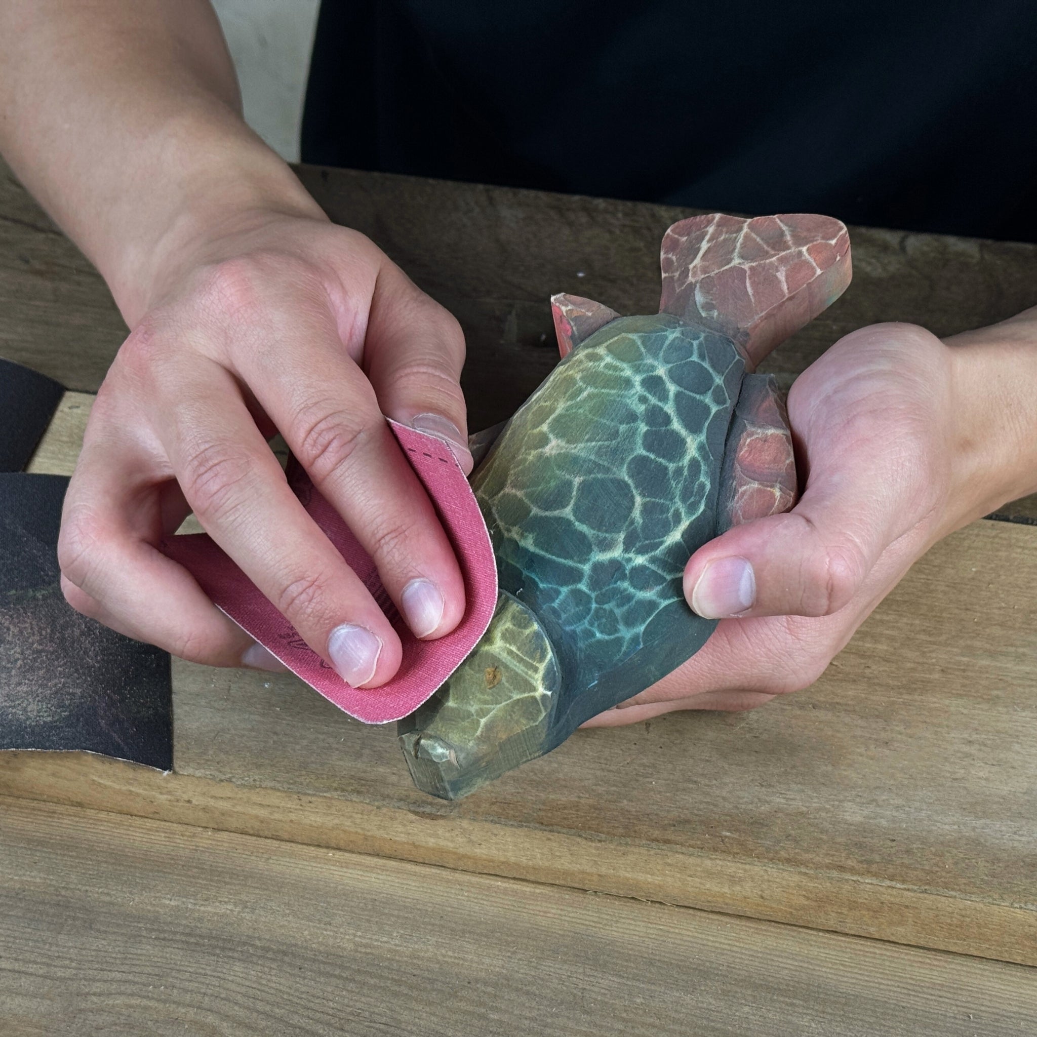 DIY Fish Wood Carving and Painting Kit with tools, pre-cut wood fish, paints, and tutorial