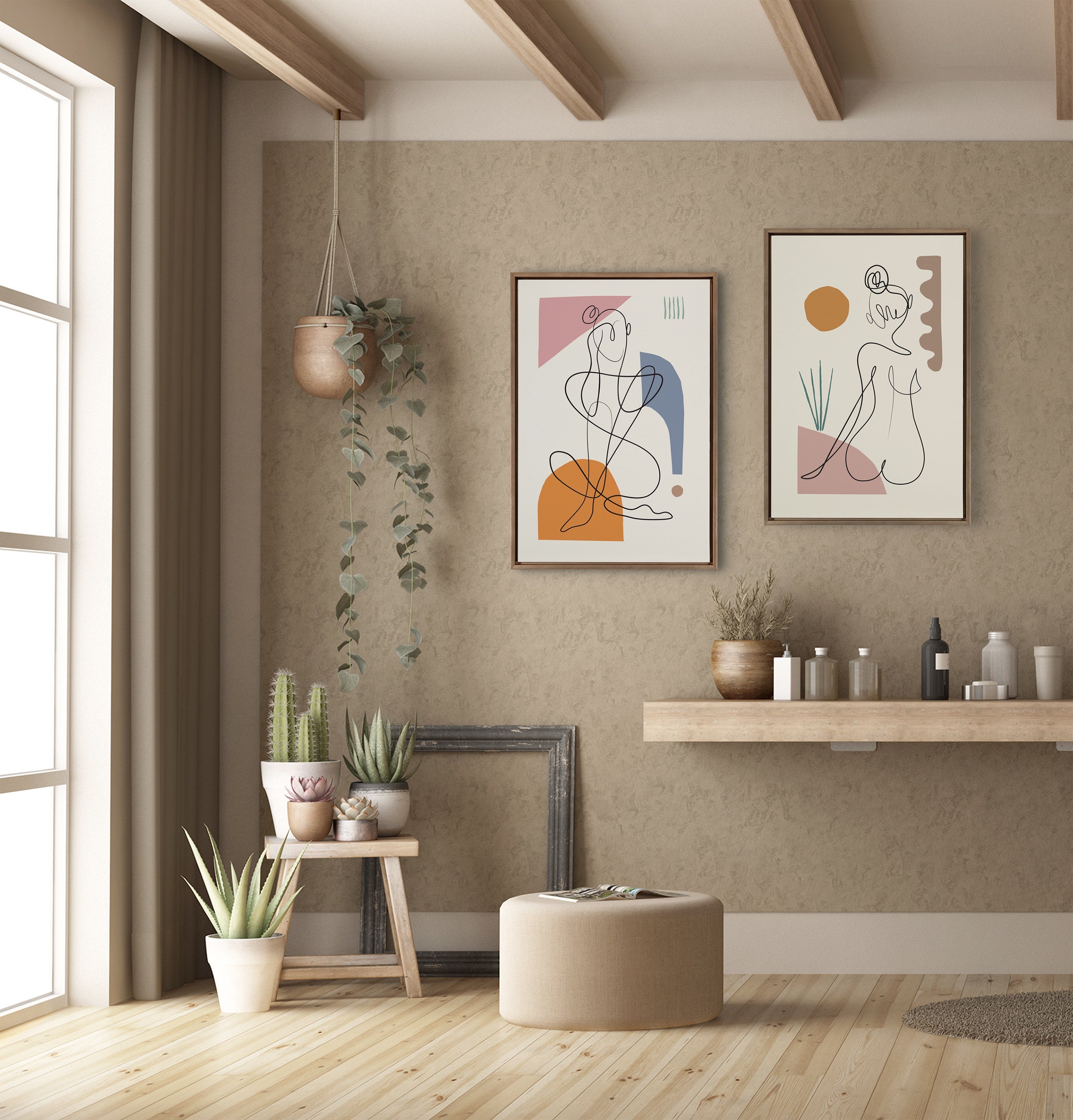 Sylvie Sunset Framed Canvas by kateandlaurel - product image 17 for Resin Society