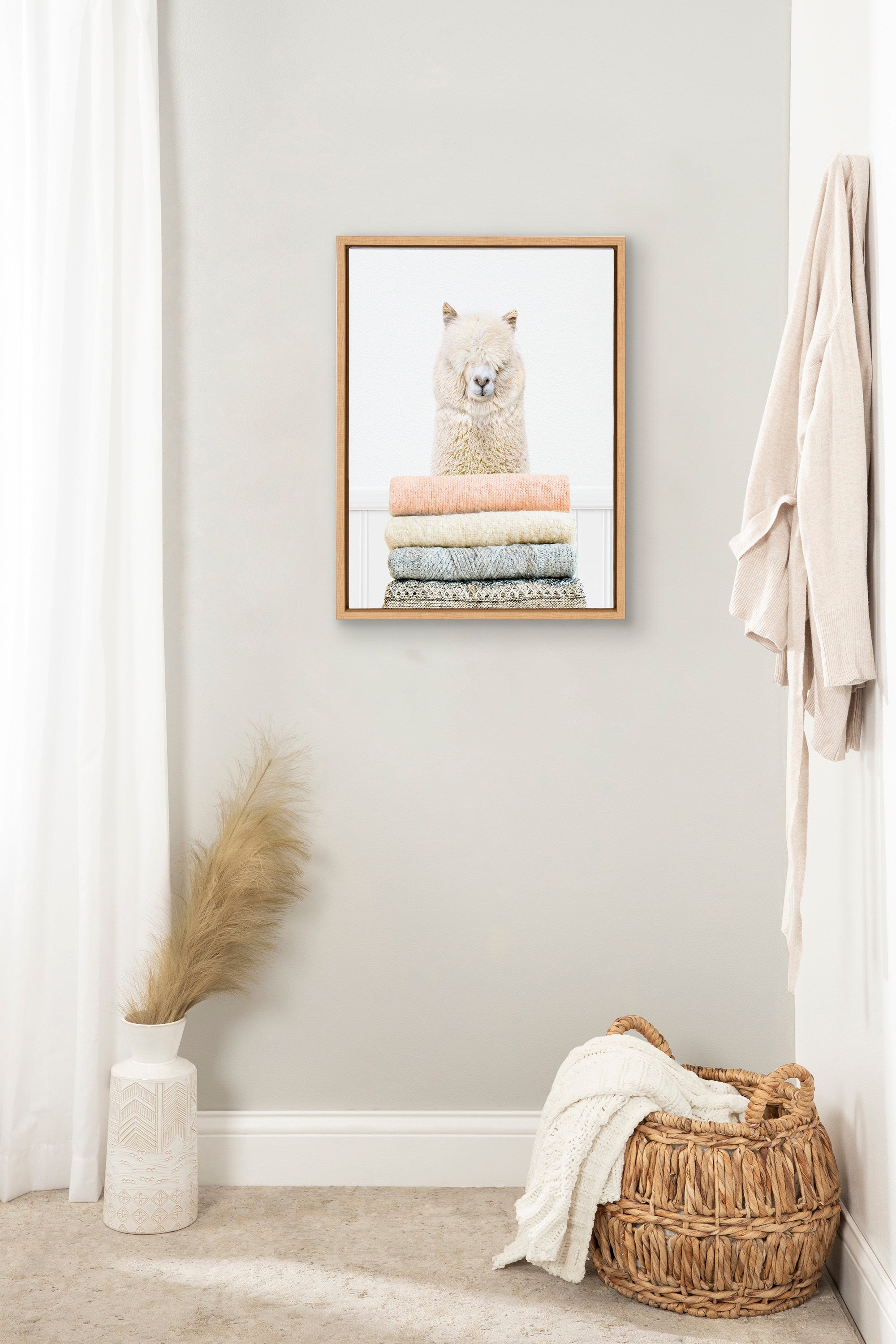 Sylvie Fold Alpaca Framed Canvas by kateandlaurel - product image 4 for Resin Society