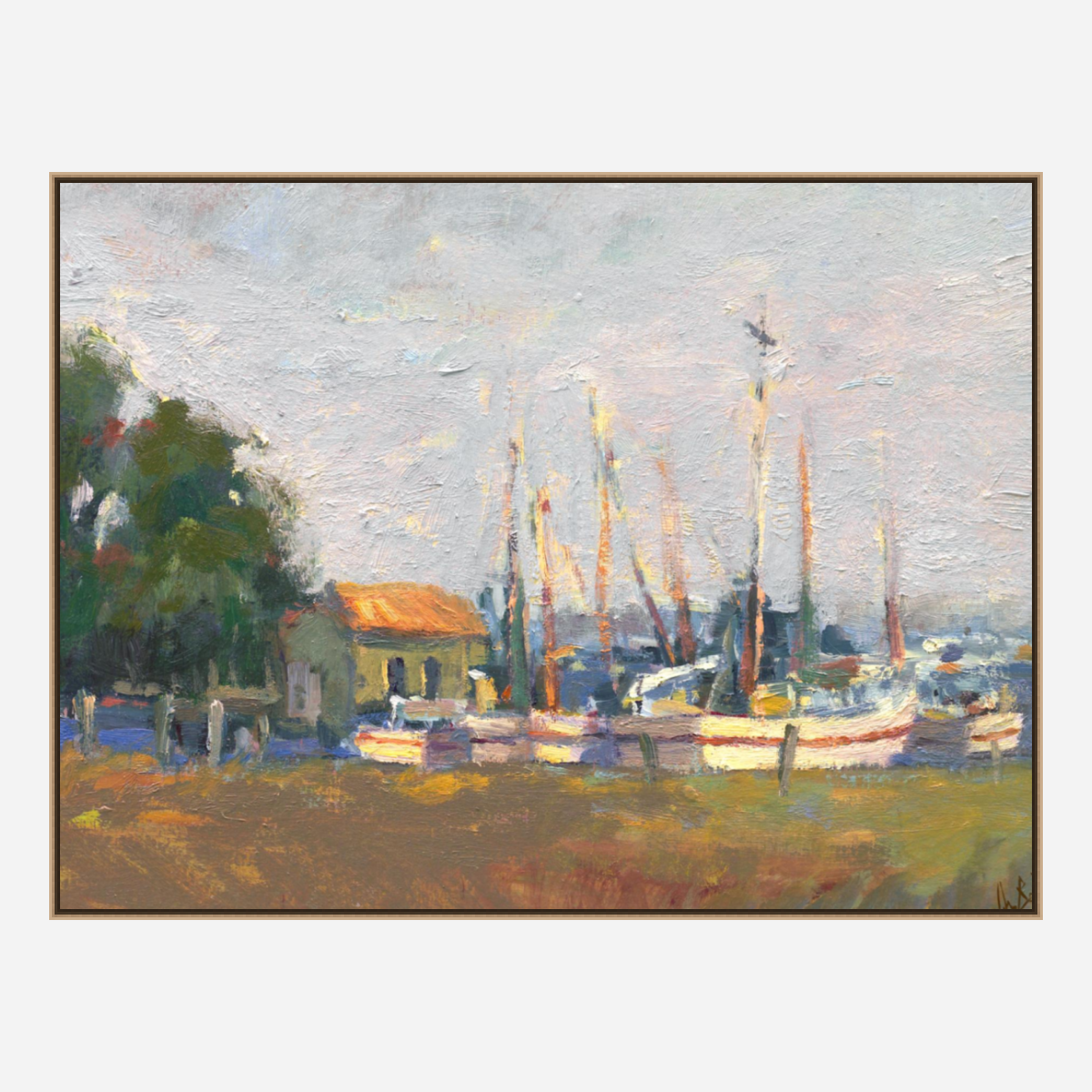 Dockside Artist Enhanced Canvas Print by John Beard Collection - product image 8 for Resin Society