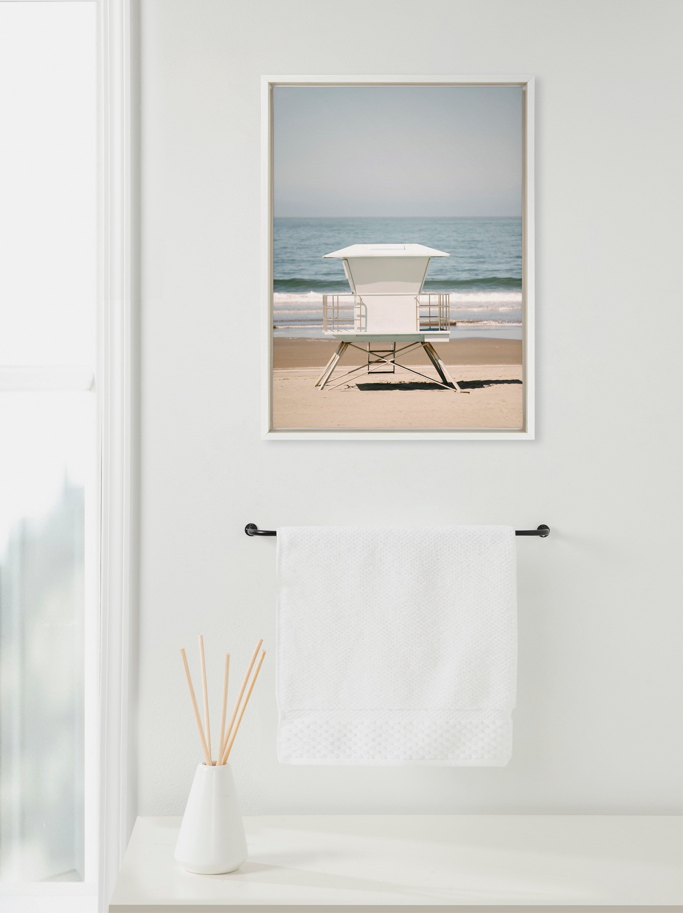 Sylvie Surf Shack Framed Canvas by kateandlaurel - product image 5 for Resin Society