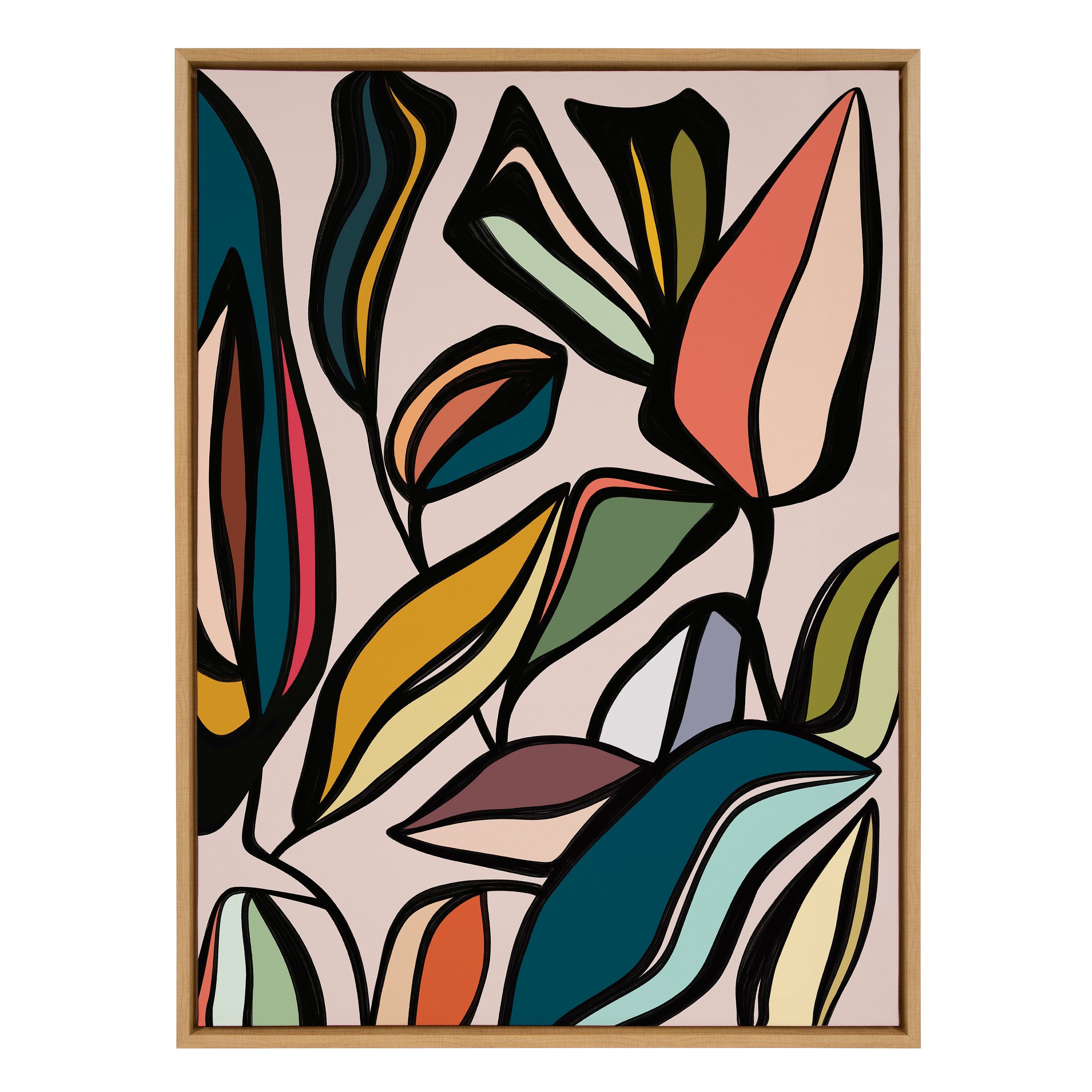 Sylvie Fanciful Ficus Framed Canvas by Alicia Bock