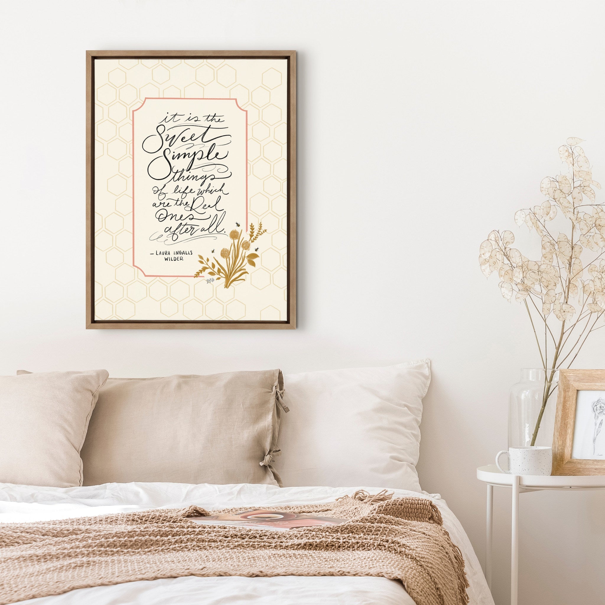 Sylvie Sweet Simple Things Framed Canvas by Valerie McKeehan of Lily by kateandlaurel - product image 7 for Resin Society
