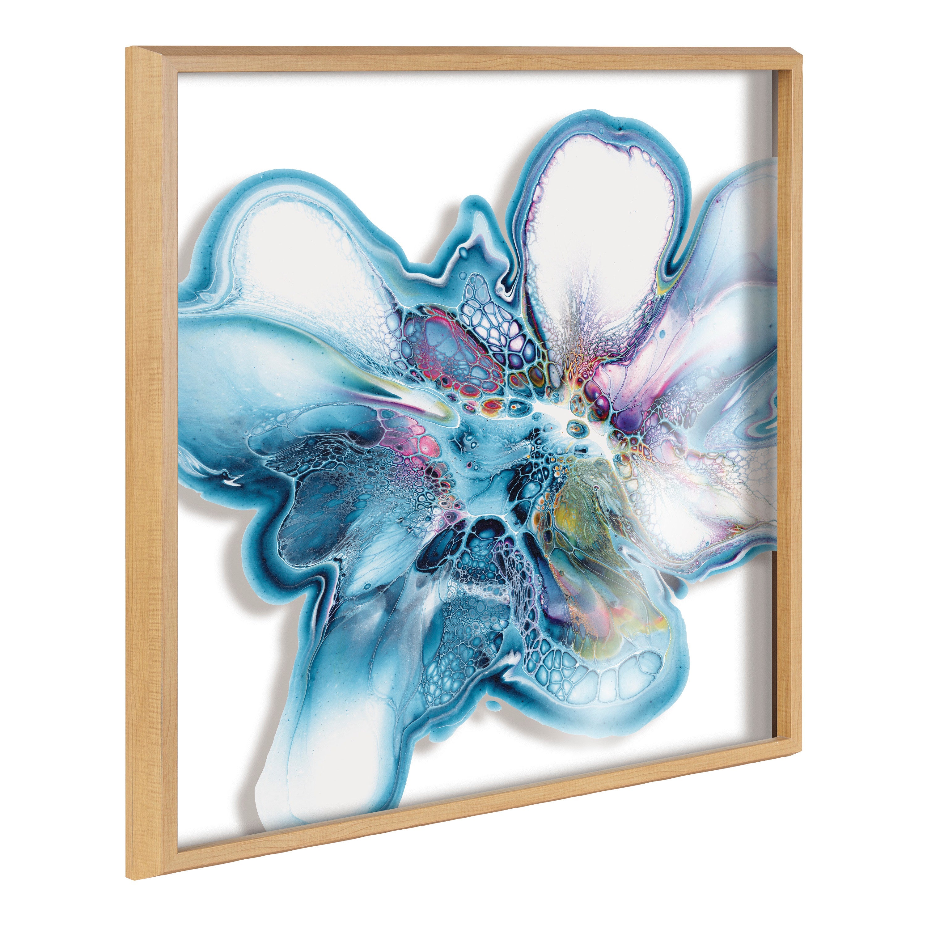 Blake Indigo Blooms Framed Printed Art by Xizhou Xie