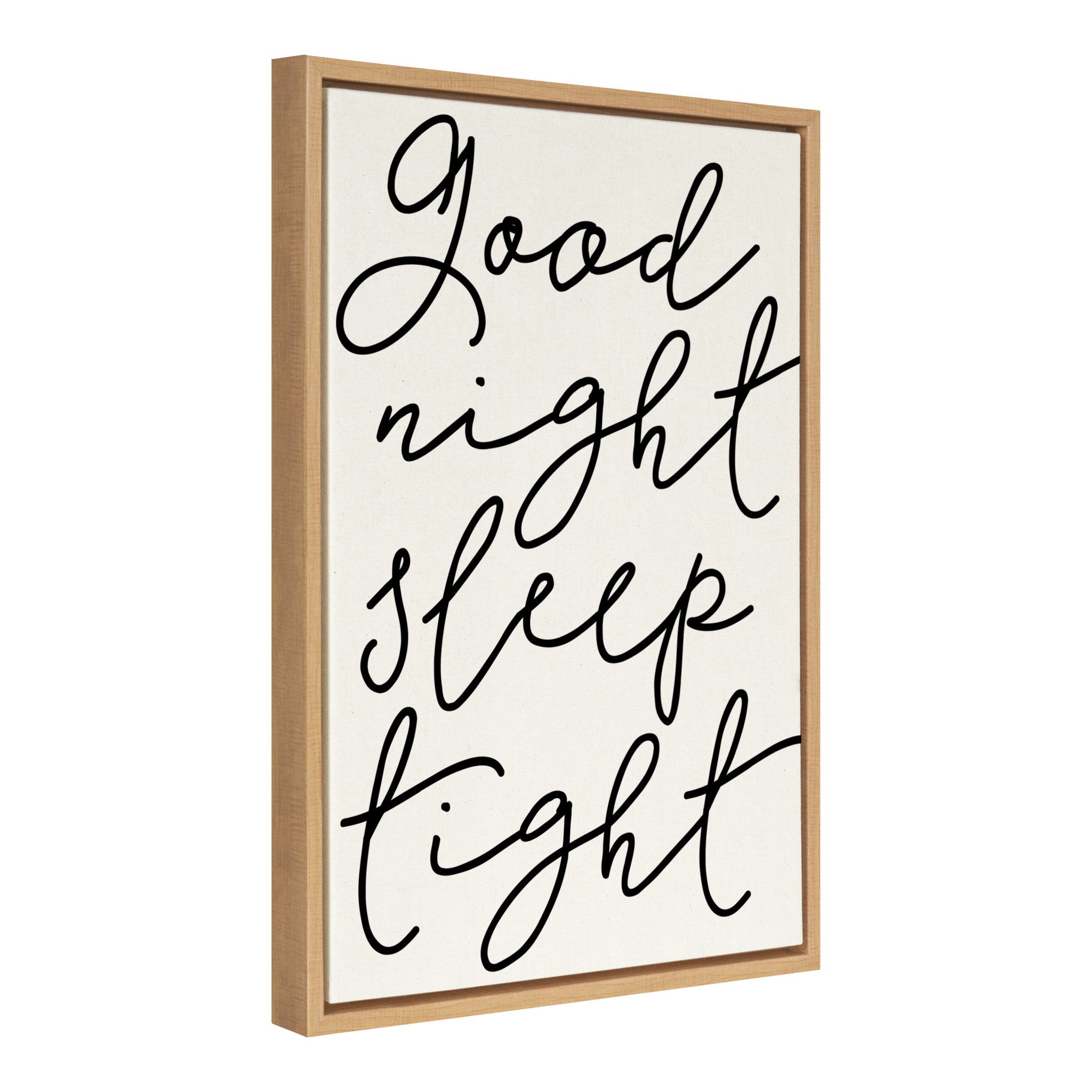 Sylvie Good Night Sleep Tight Framed Canvas by kateandlaurel - product image 2 for Resin Society
