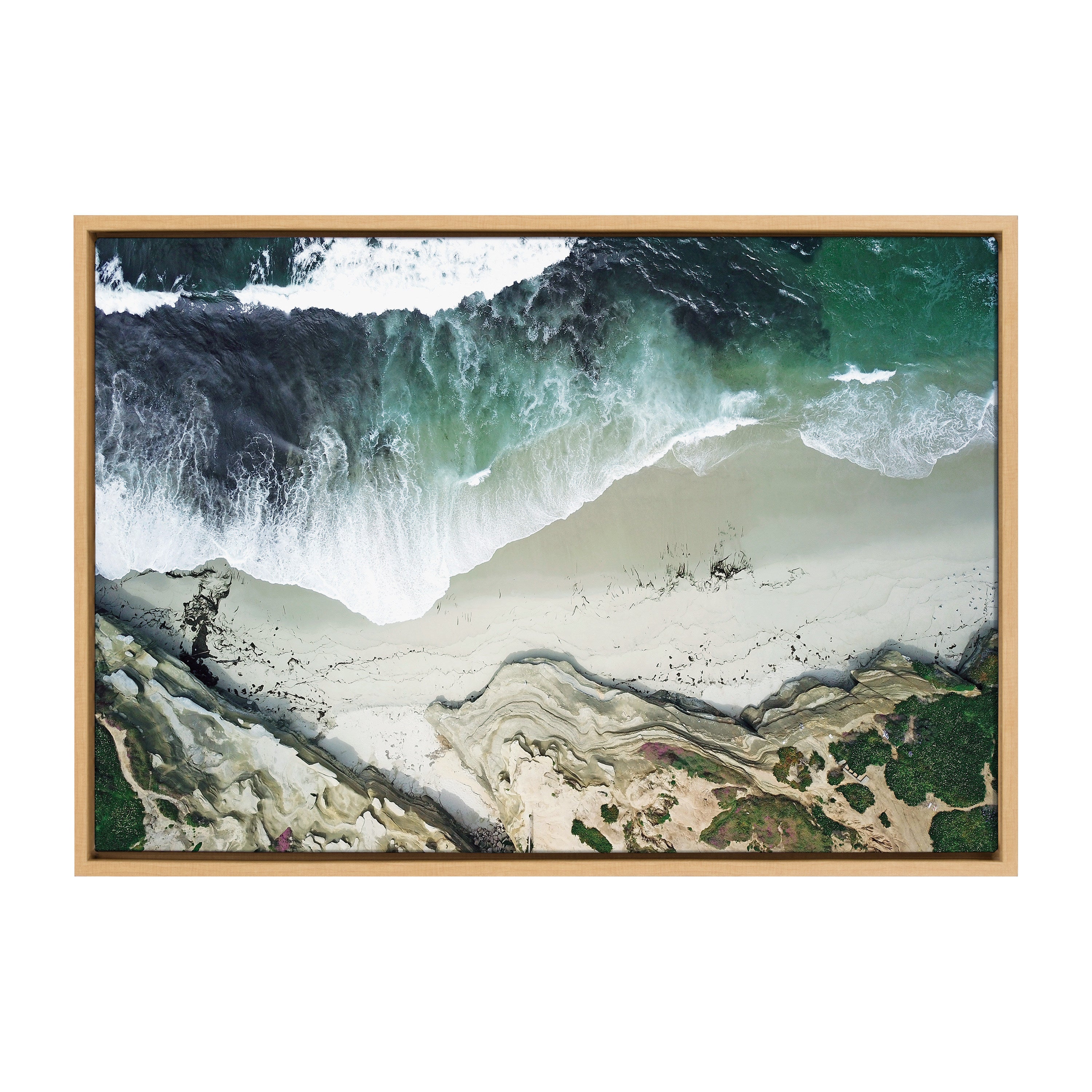 Sylvie La Jolla Curves Framed Canvas by Rachel Bolgov by kateandlaurel - product image 8 for Resin Society