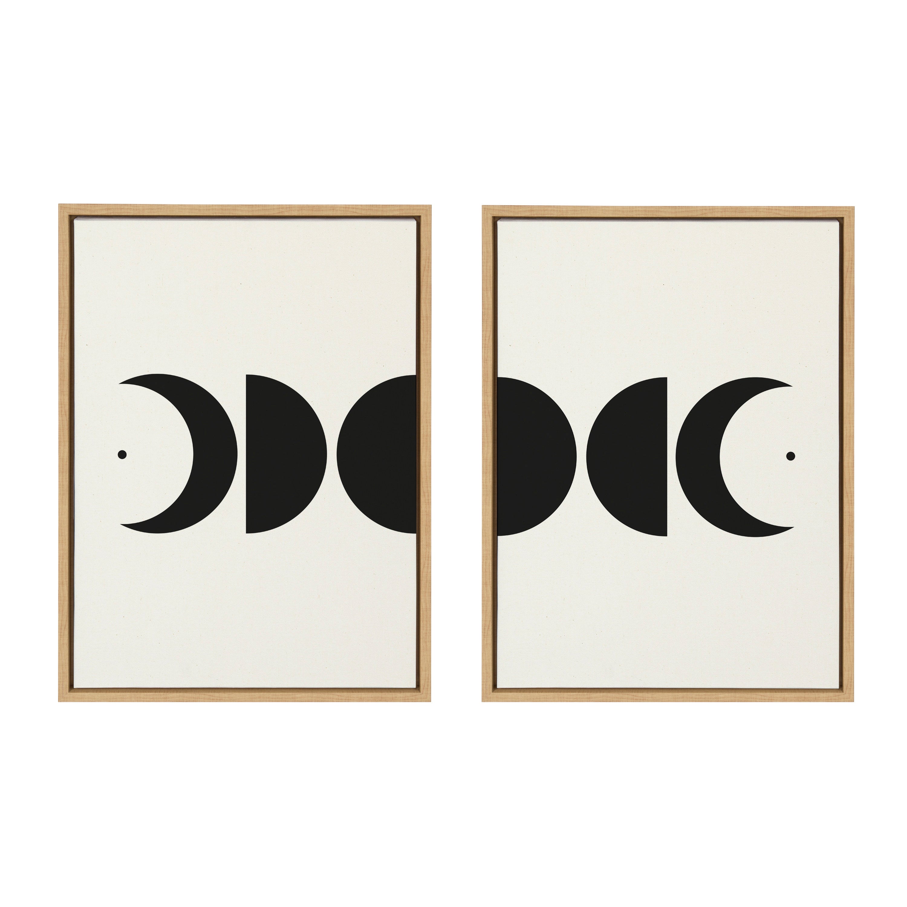 Sylvie Modern Geometric Moon Phases Framed Canvas Set by The Creative by kateandlaurel - product image 10 for Resin Society