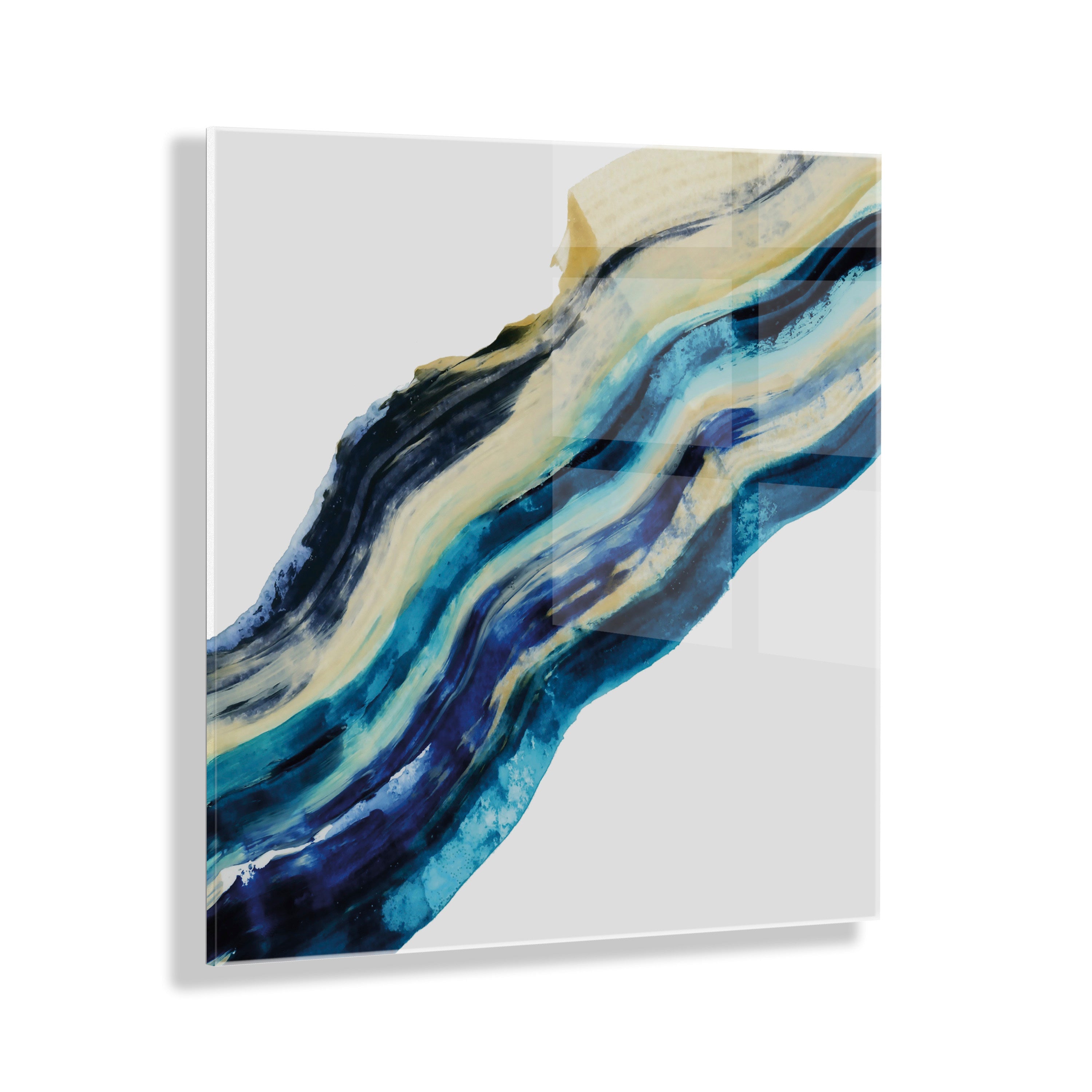 Wavy Lines Floating Acrylic Art by kateandlaurel - product image 10 for Resin Society