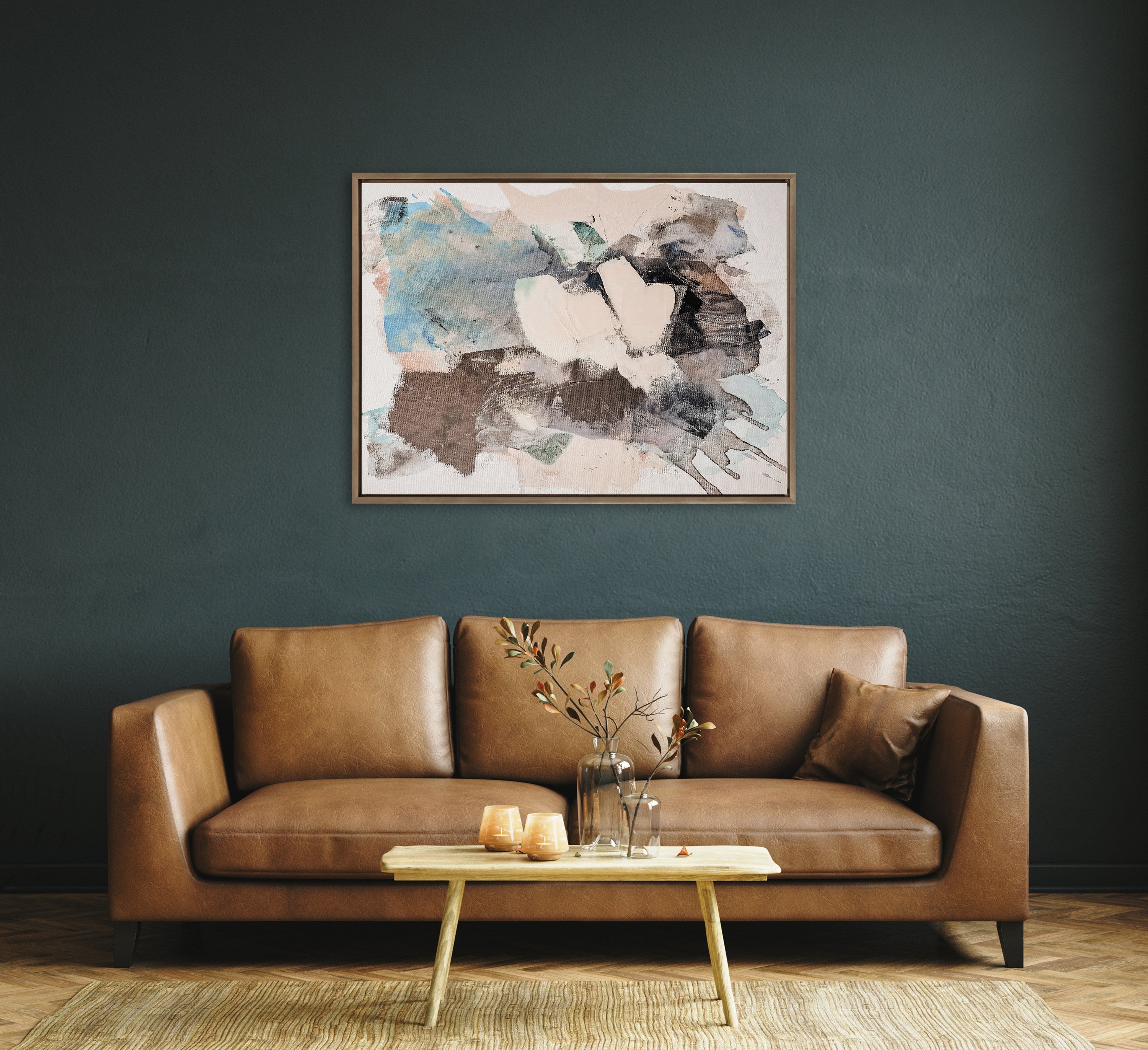 Sylvie Painted Flow I Framed Canvas by Amy Lighthall