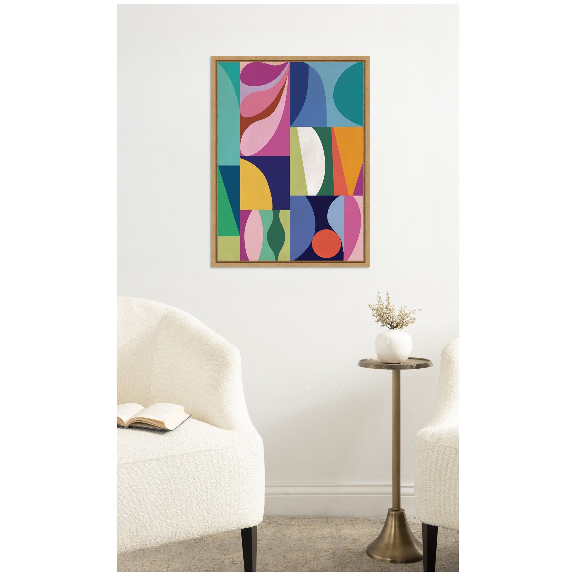 Abstract 02 by Rachel Lee Framed Canvas Wall Art Print