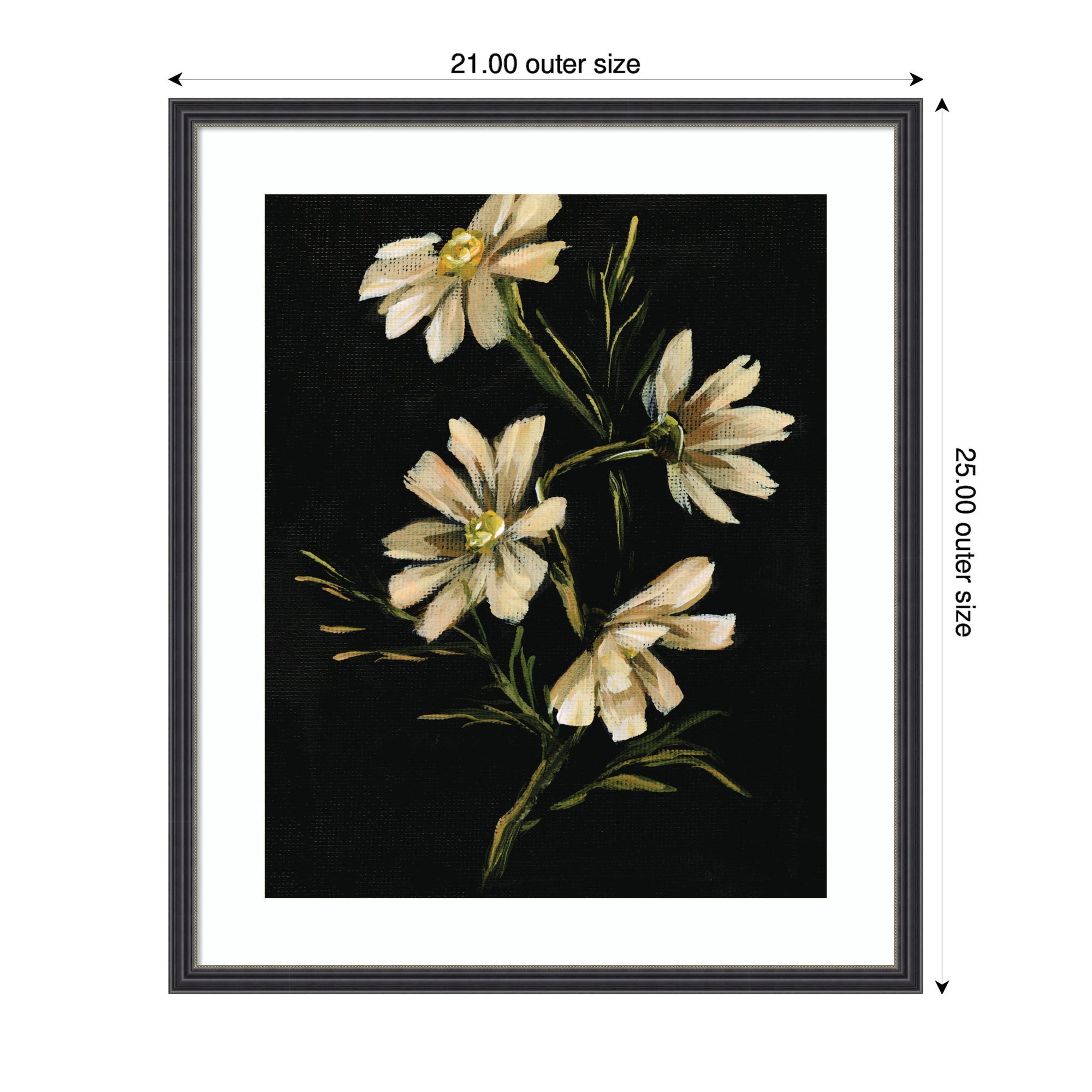 Framed Art Moody Floral 4 by Annie Quigley
