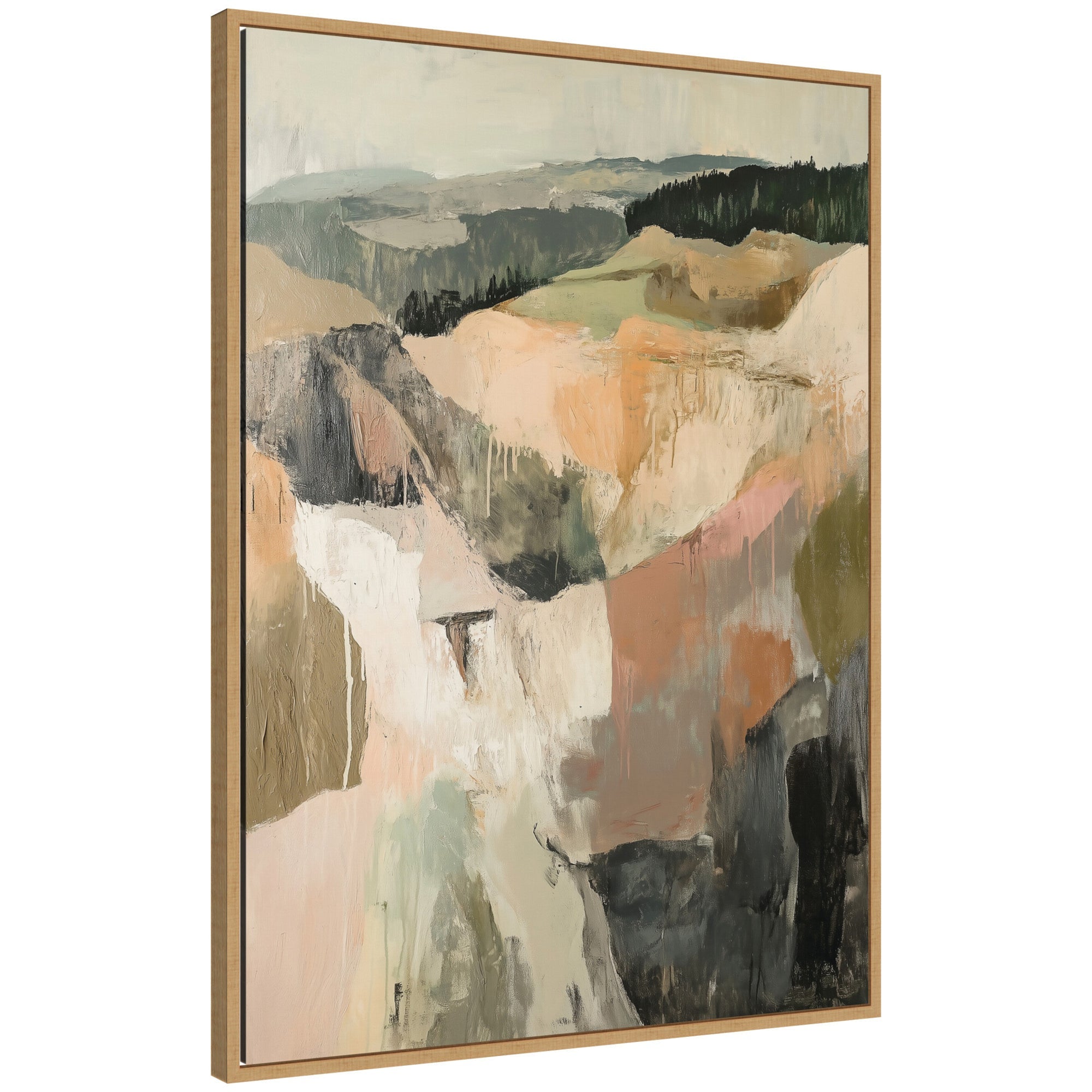 Sylvie Tonal Mountains I Framed Canvas by Amy Lighthall