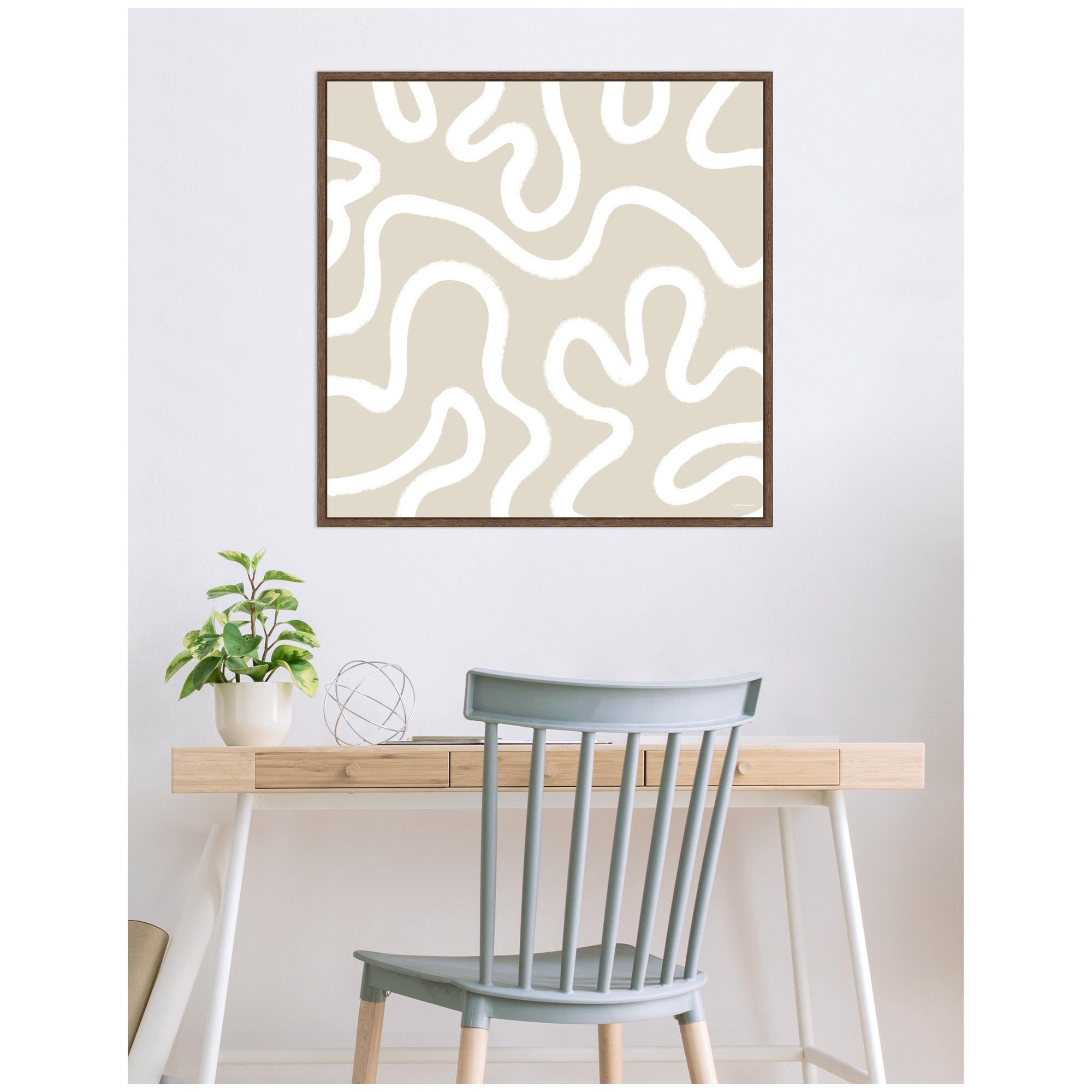 Organic Figures by Gabrielly Guedes Framed Canvas Wall Art Print