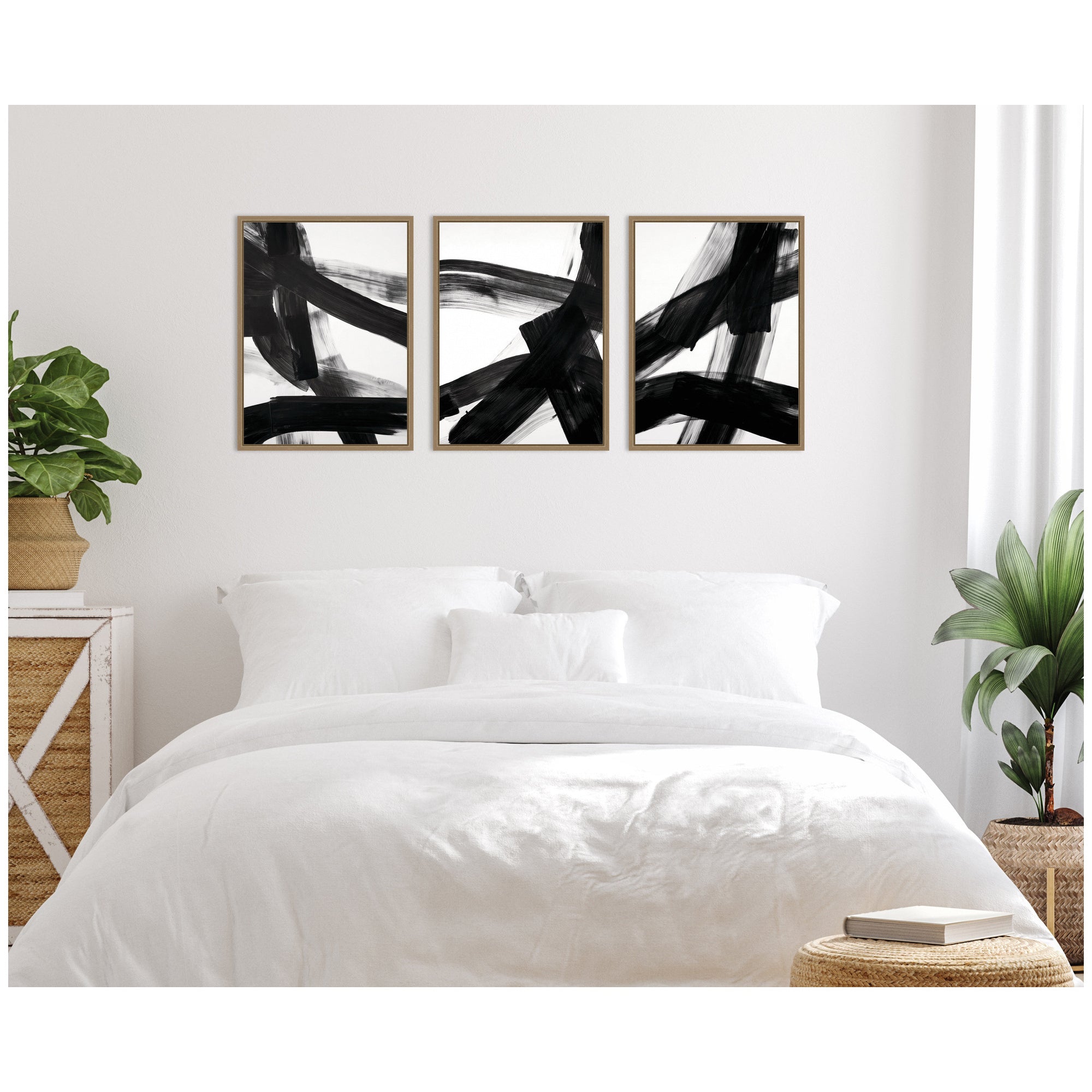 Black Mark No.
1, No.
2, & No.
3 3 Piece Framed Canvas Wall Art Set by Amy Lighthall