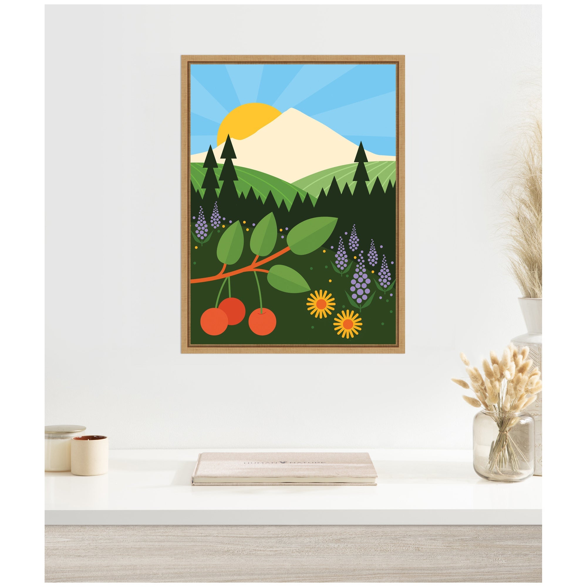 Sylvie Mount Hood Framed Canvas by Amber Leaders