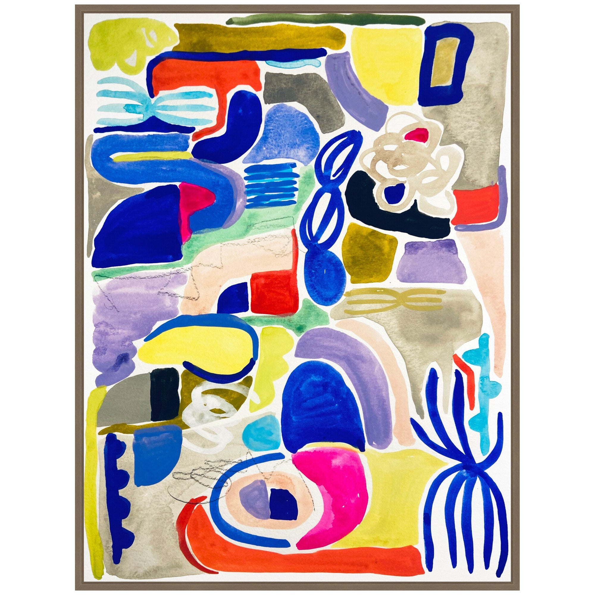Sylvie Abstract 05 Framed Canvas by Emma Daisy