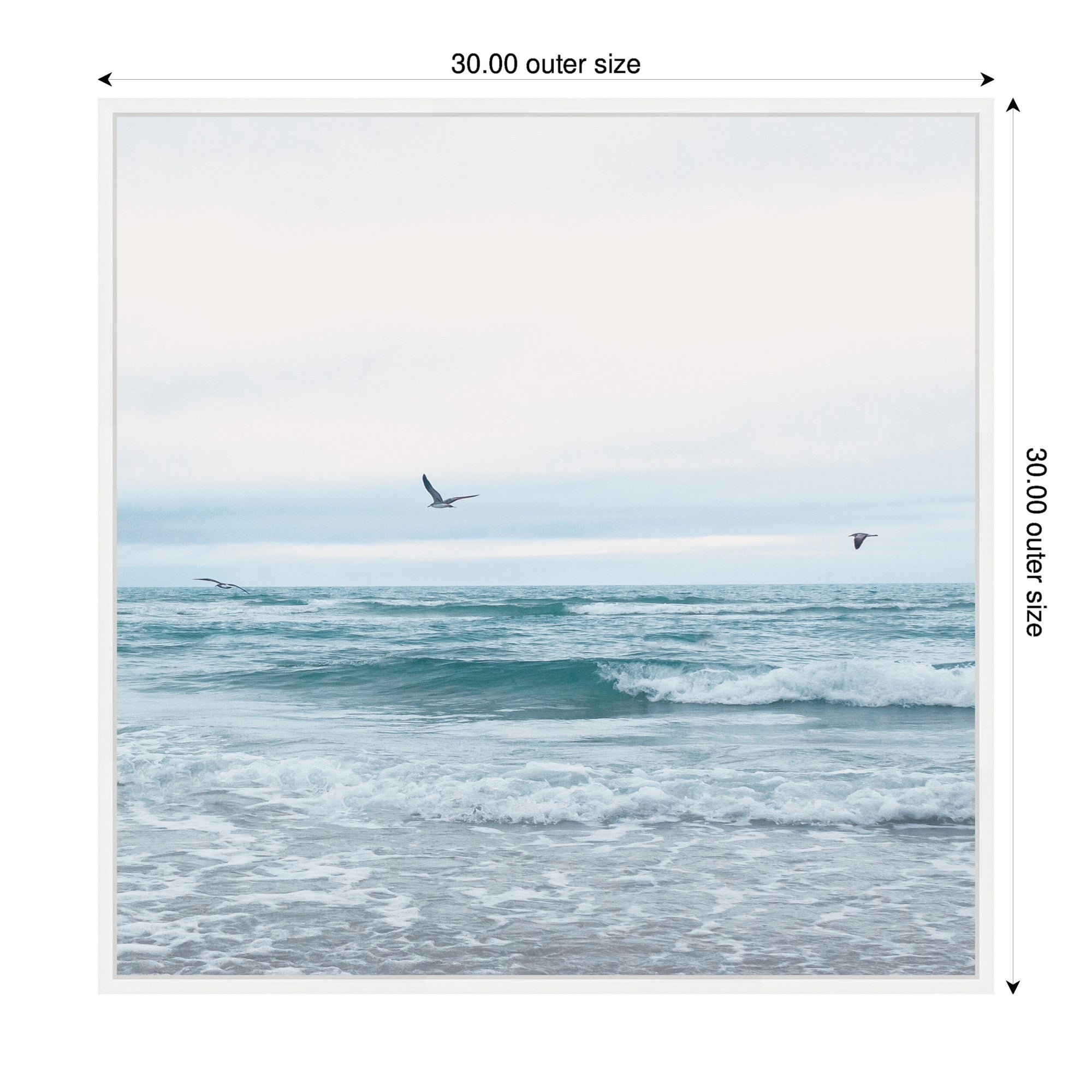 Sylvie Ocean Swim 2 Square Framed Canvas by Stephanie Klatt