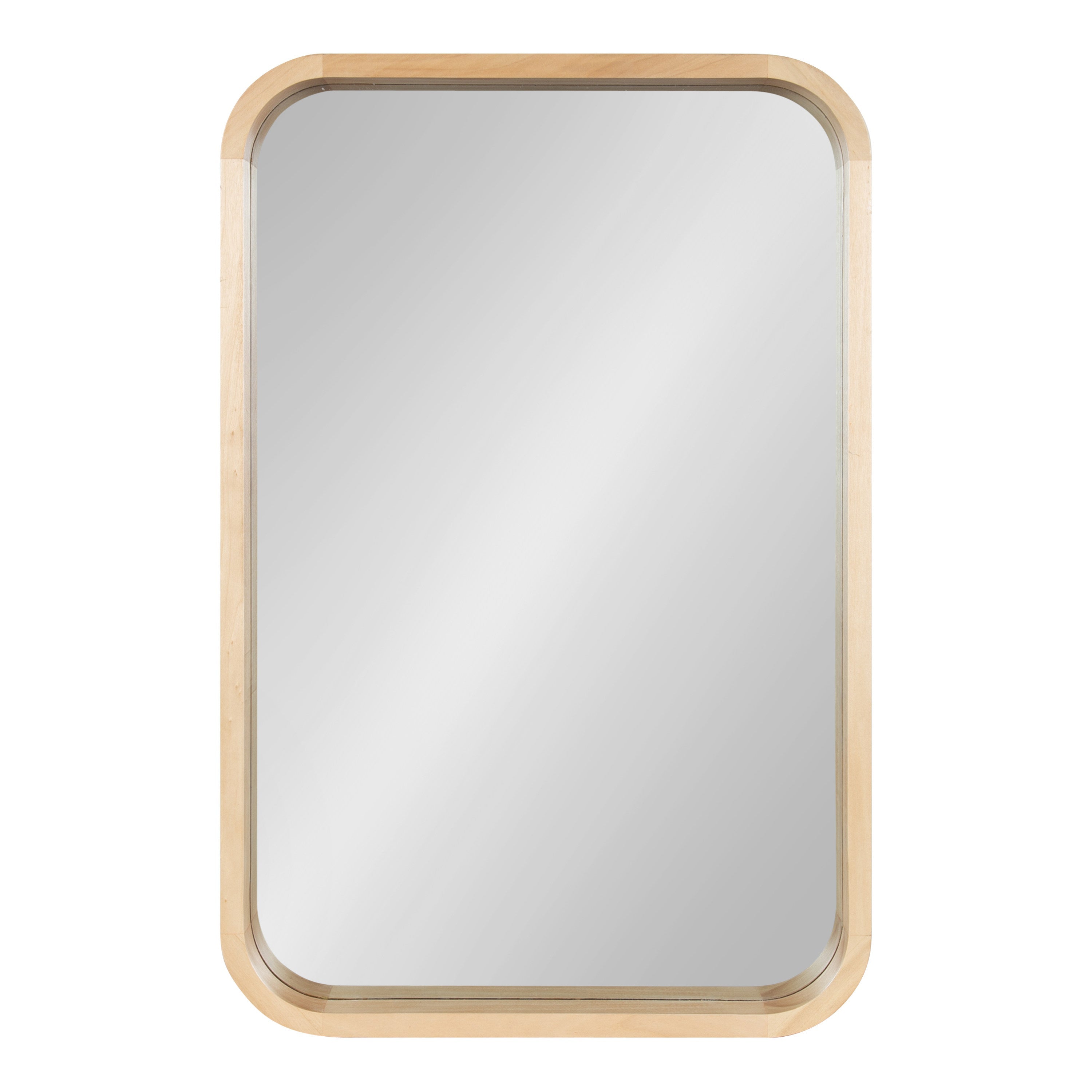 Hutton Wood Framed Radius Rectangle Mirror by kateandlaurel - product image 11 for Resin Society